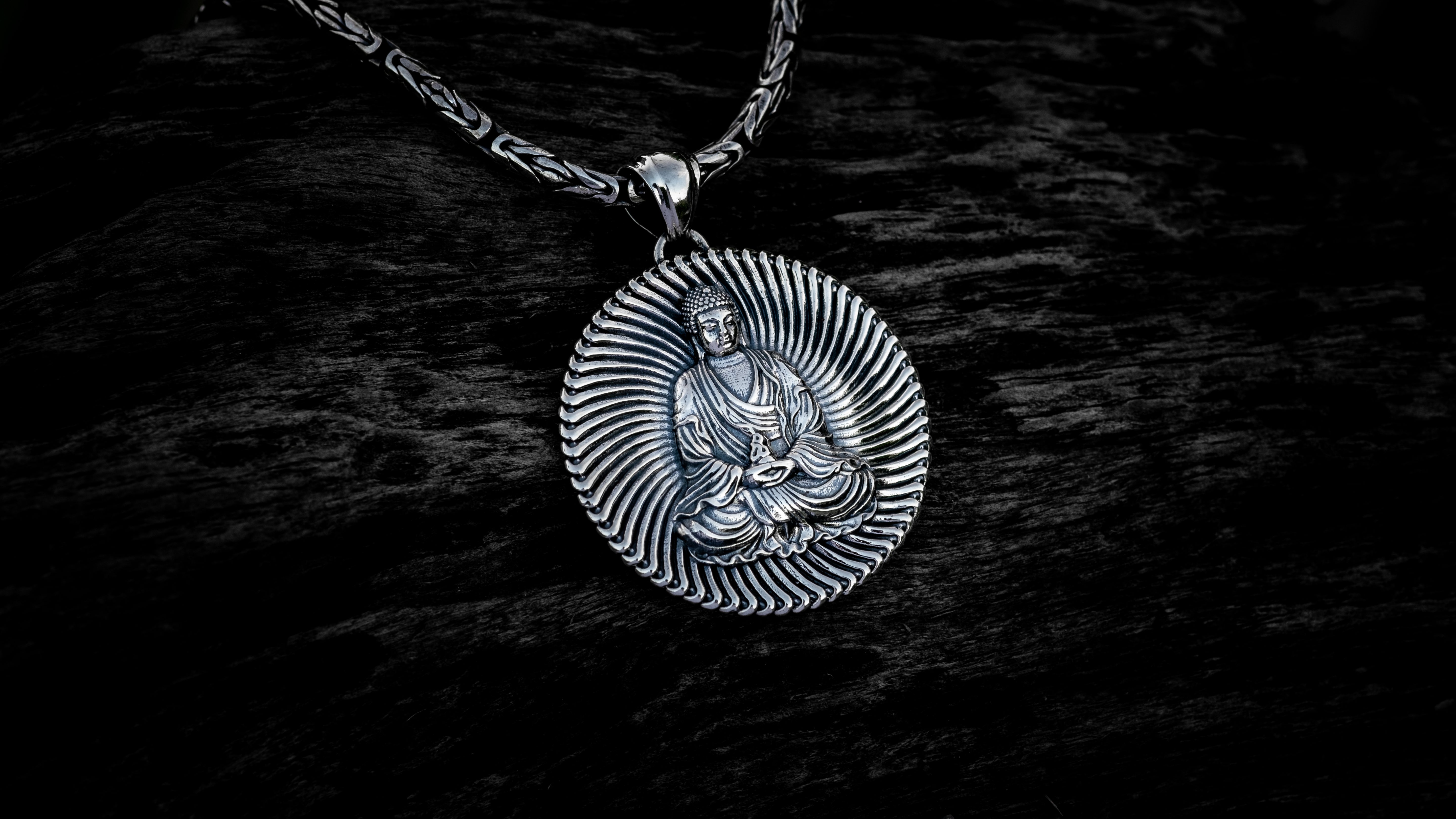 Silver Buddha Pendant