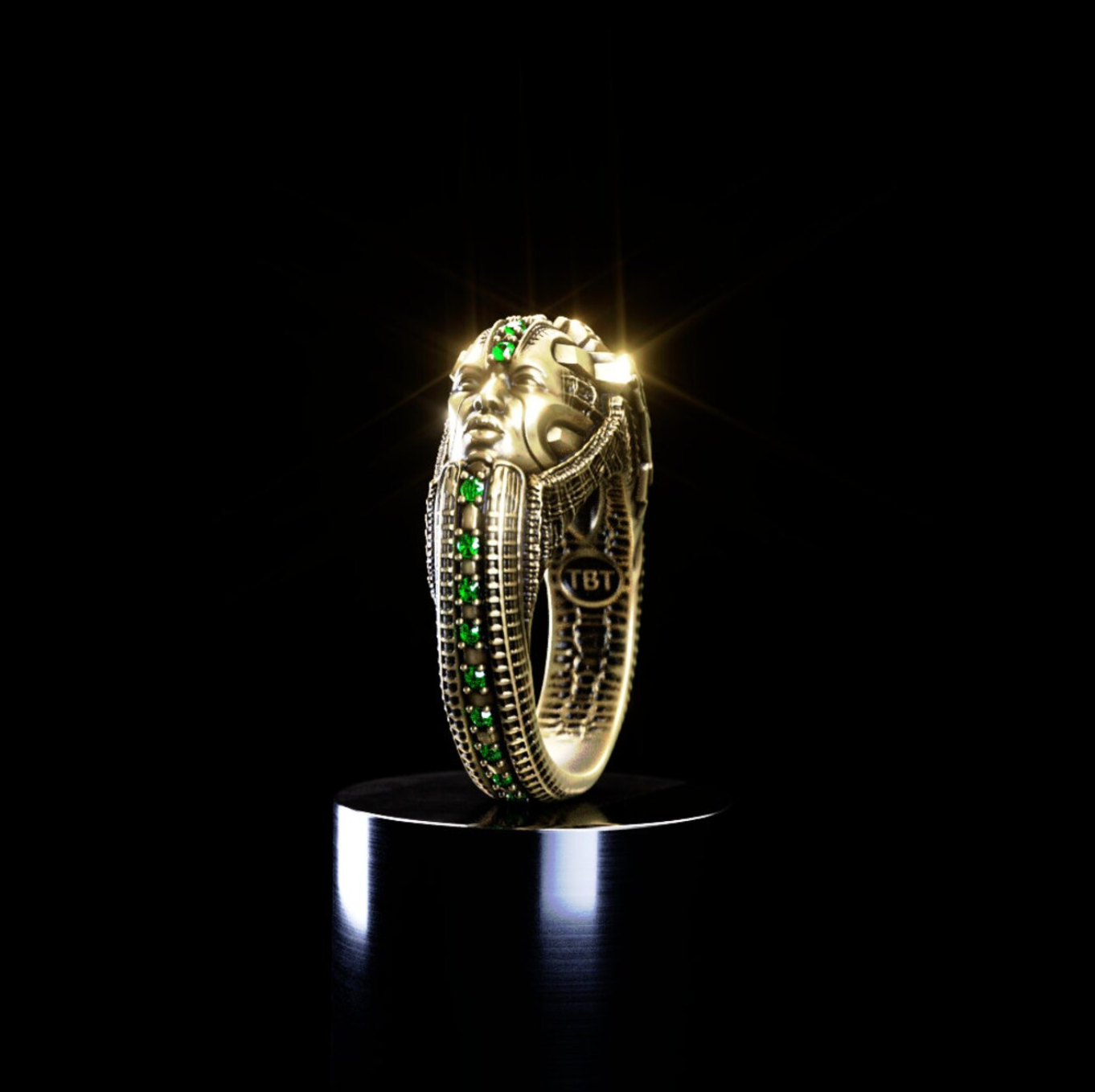 Gold Alien Ring 'Symbiote'