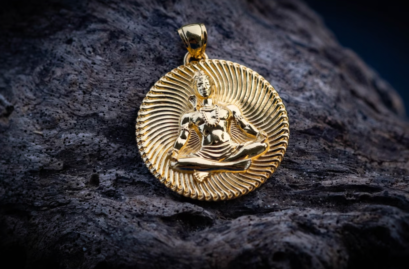 Gold Shiva Pendant
