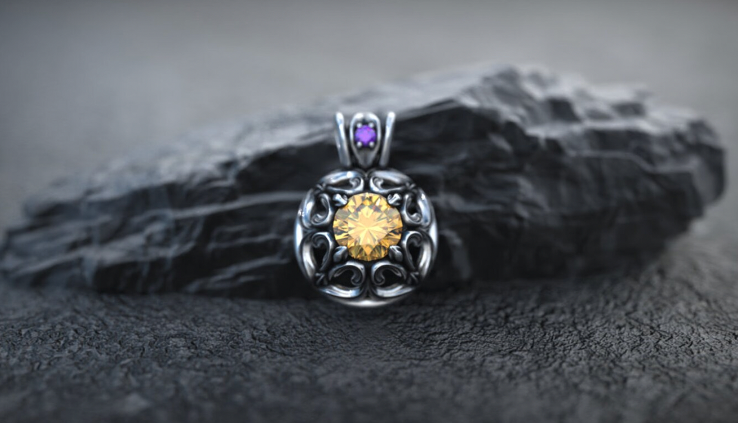 Victorian Citrine Pendant