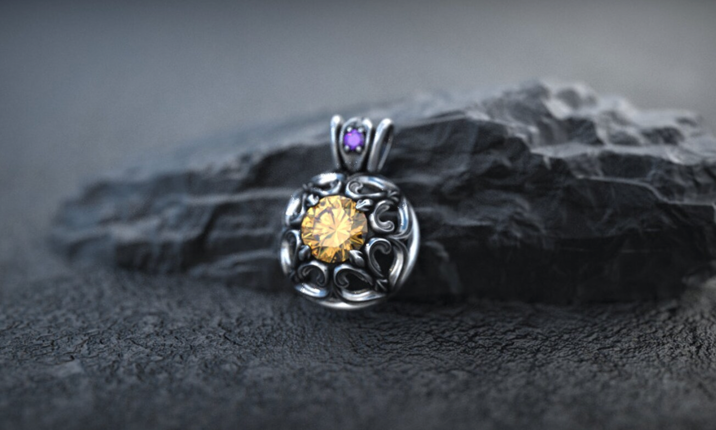 Victorian Citrine Pendant