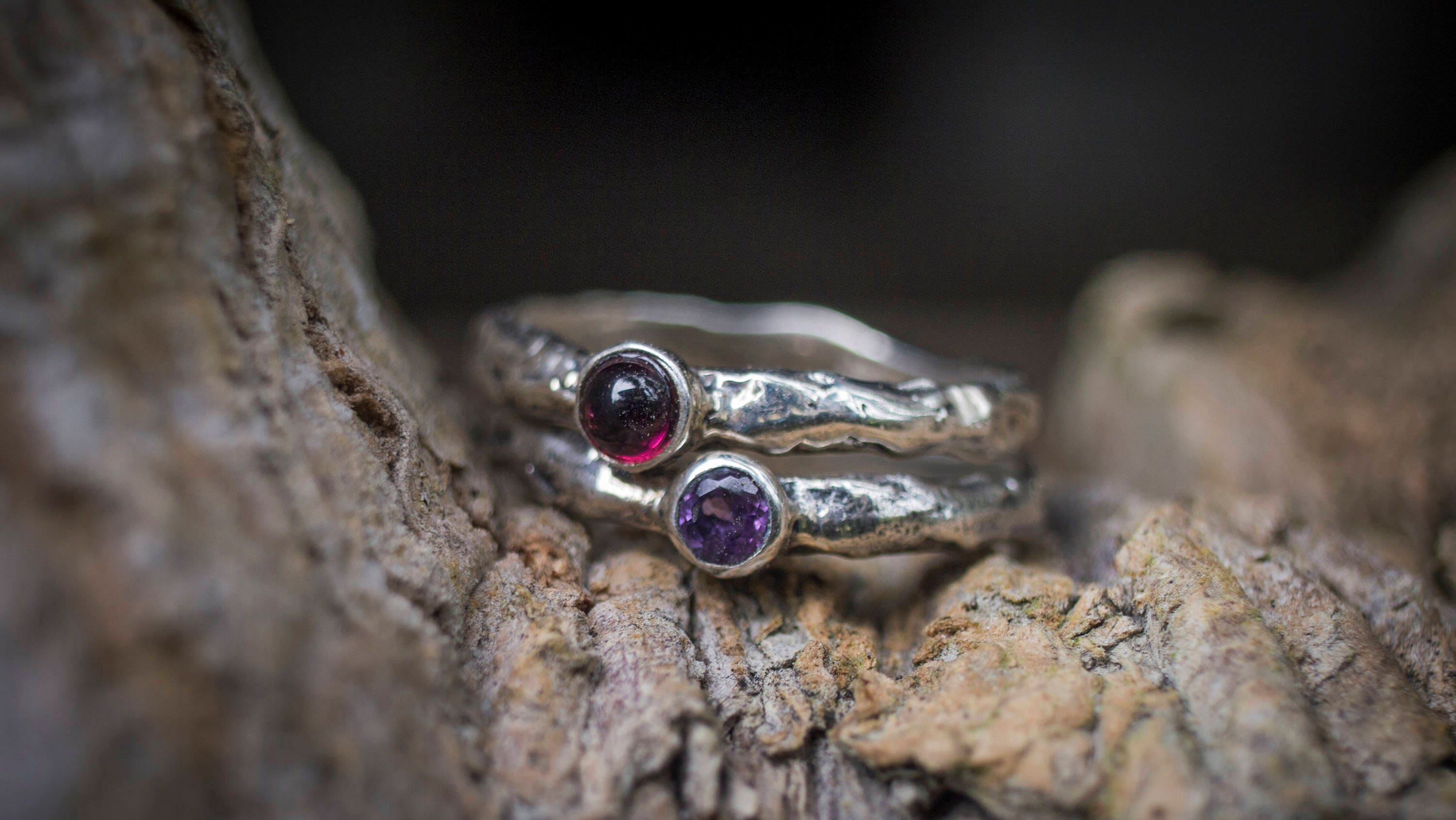 Sterling Silver | Ring Set, Stacking Ring, Twig Engagement Ring, Elven Ring, Nature Inspired, Wedding Ring, Branch Tree Ring, Statement Ring