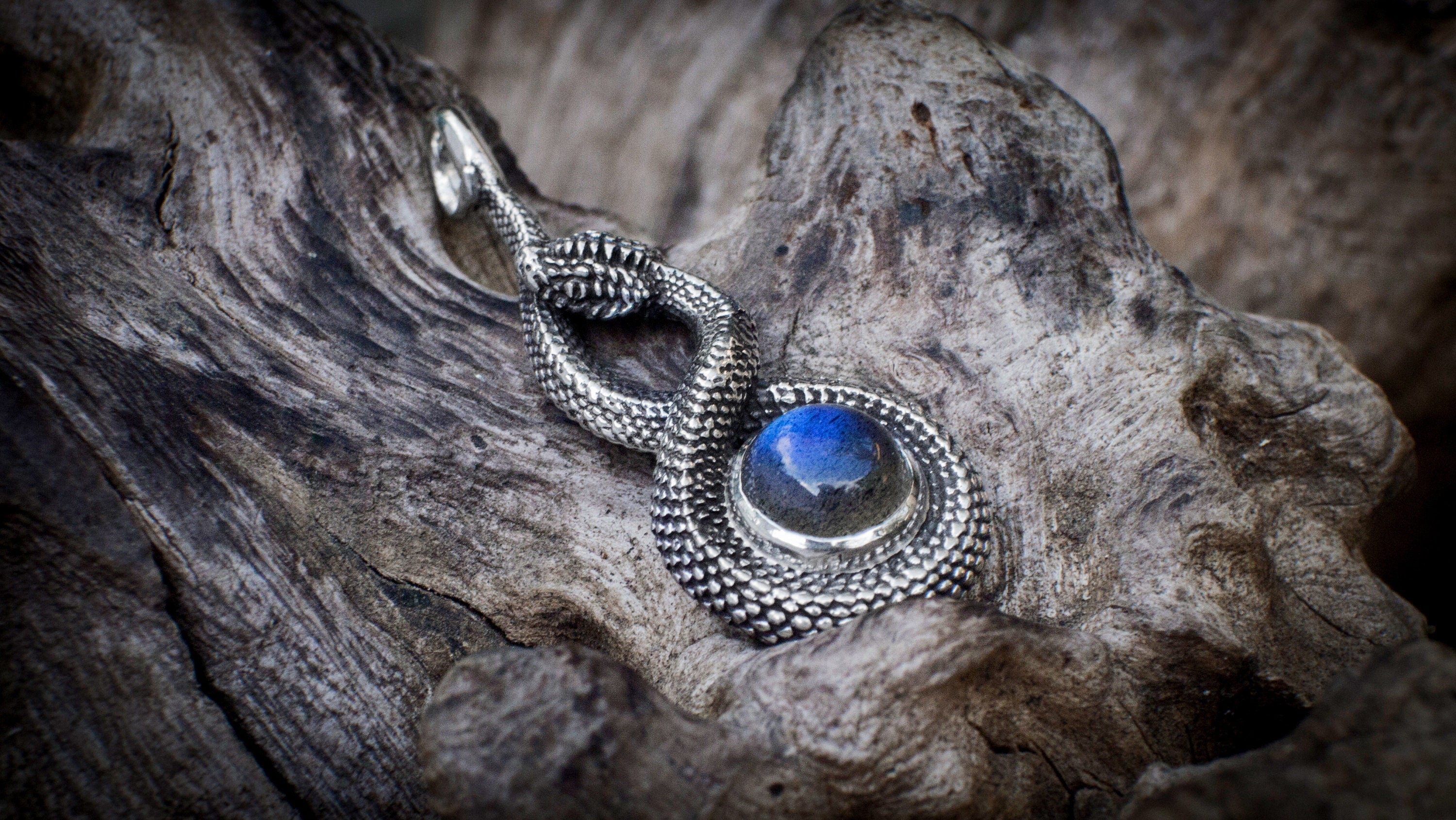 Silver Snake Pendant | Serpent Necklace | Silver Snake Jewelry | Animal Jewelry