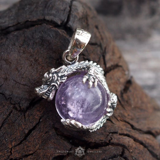 Dragon stone pendant | Dragon Charm | Baby dragon pendant | Chinese dragon pendant | Fantasy dragon pendant | Dragon pendant silver |