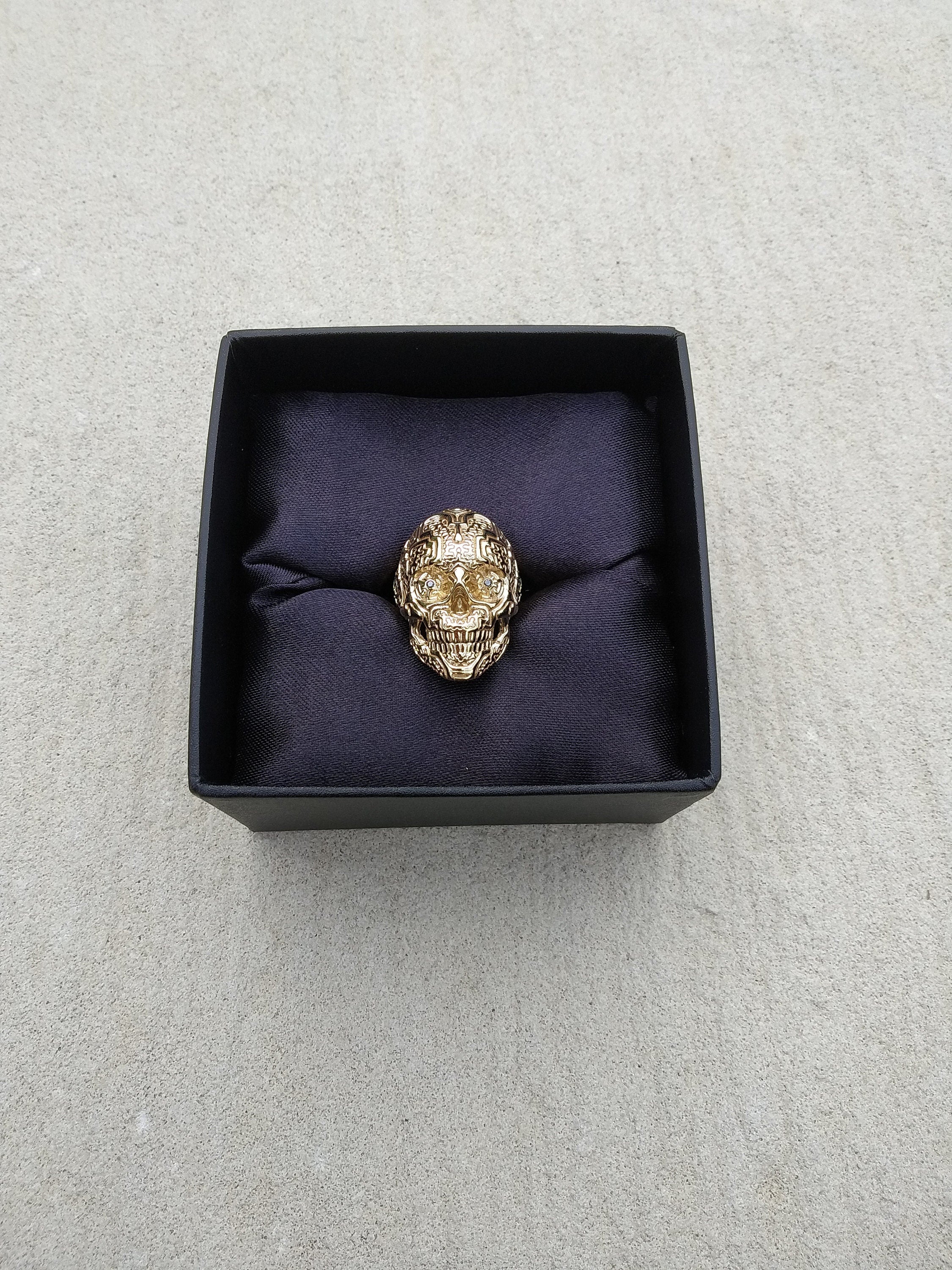Solid Gold Skull Ring 'Shaman'