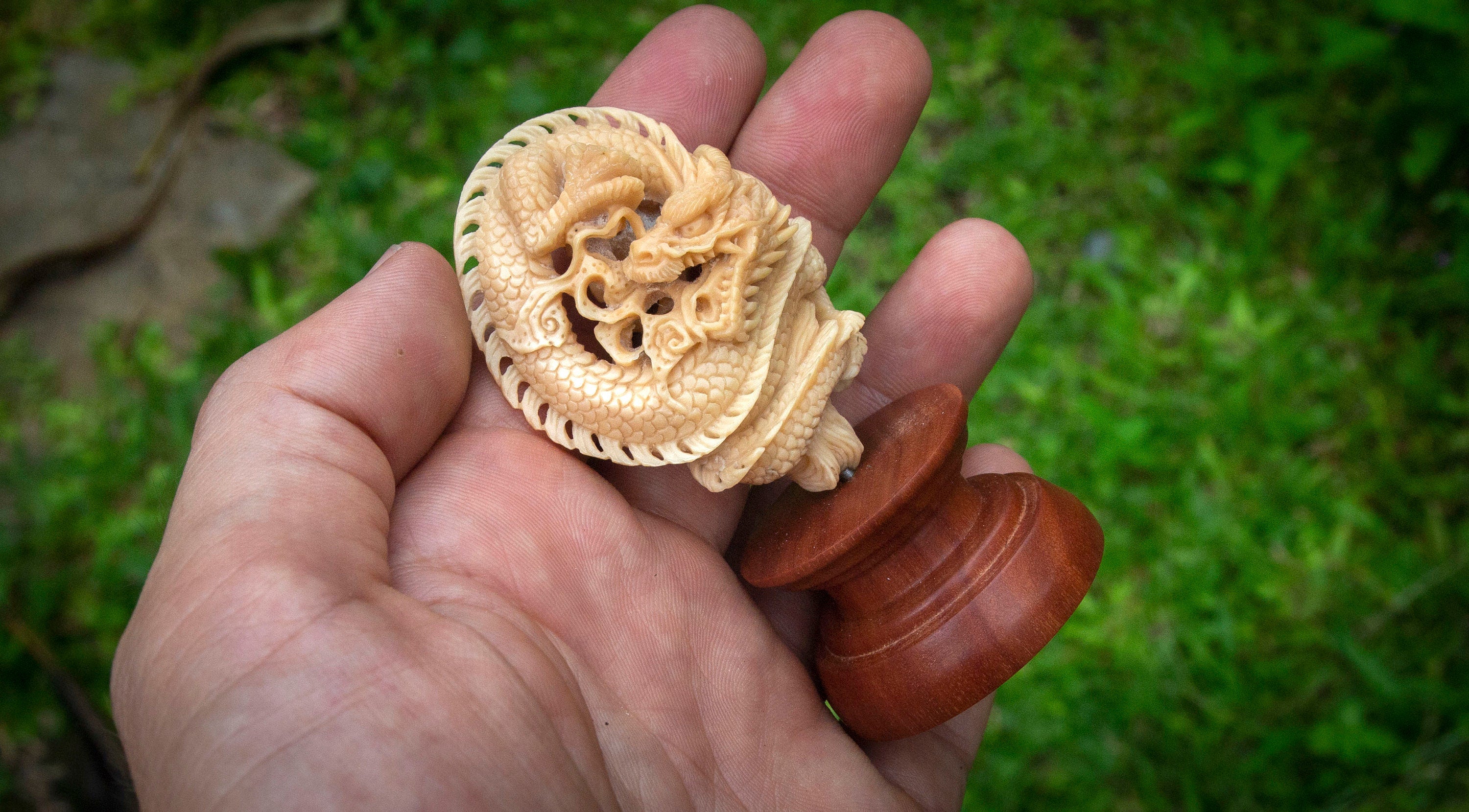 Fantasy dragon figurine displayed as collectible art object