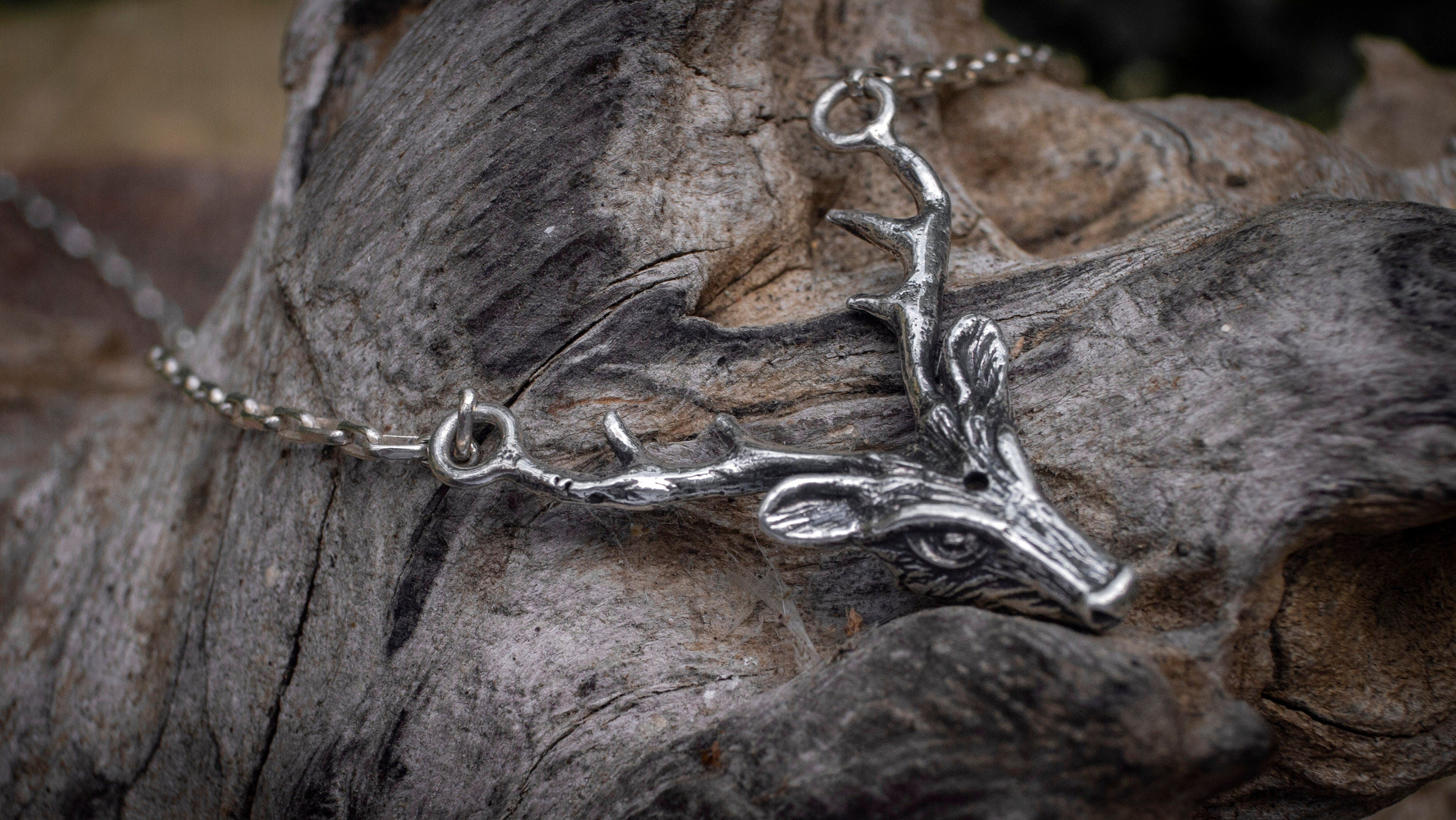 Deer Pendant | Silver Deer Pendant with gemstone | Deer Jewelry | Animal Pendant | Animal Jewelry | Nature Inspired