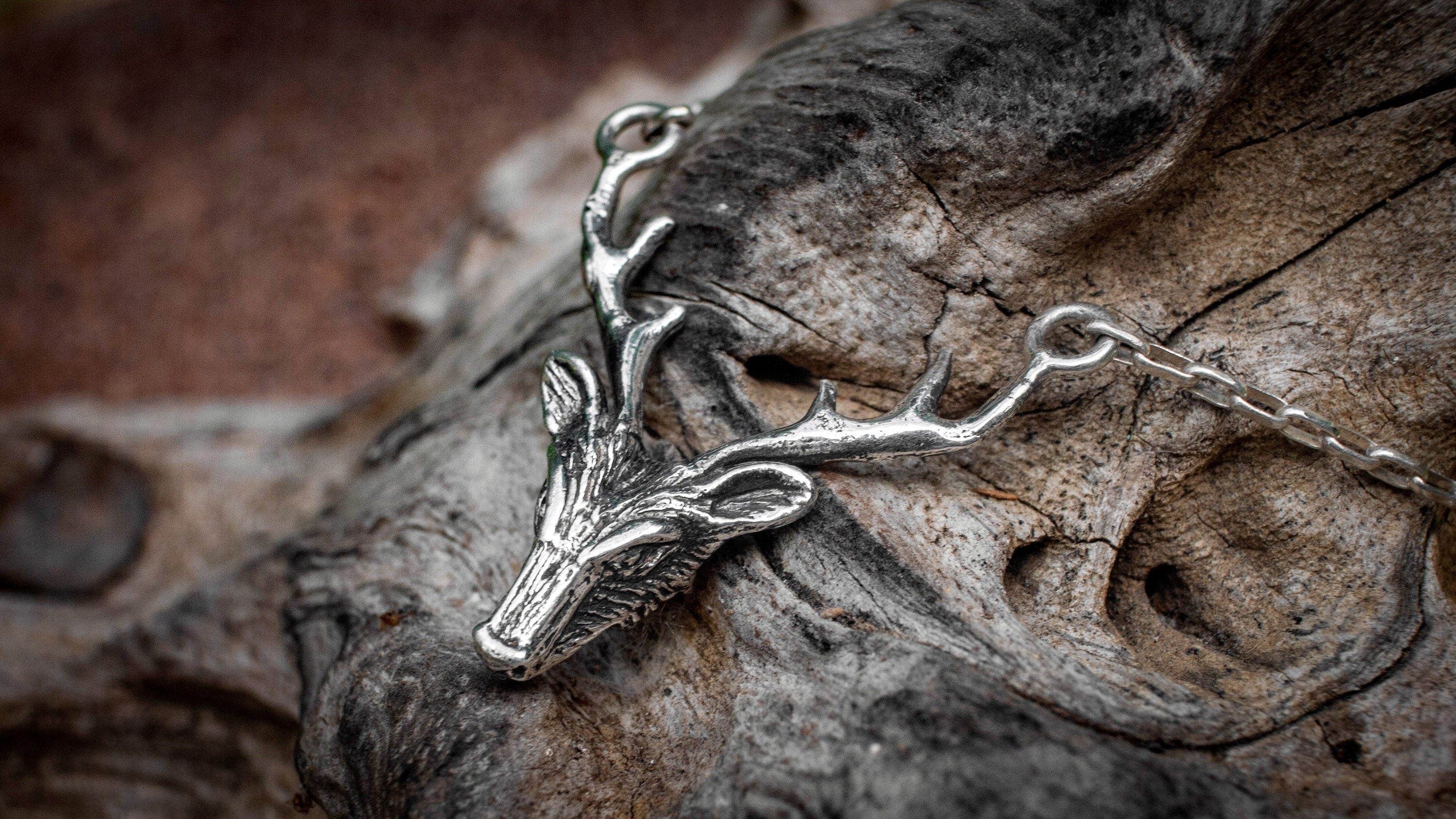 Deer Pendant | Silver Deer Pendant with gemstone | Deer Jewelry | Animal Pendant | Animal Jewelry | Nature Inspired