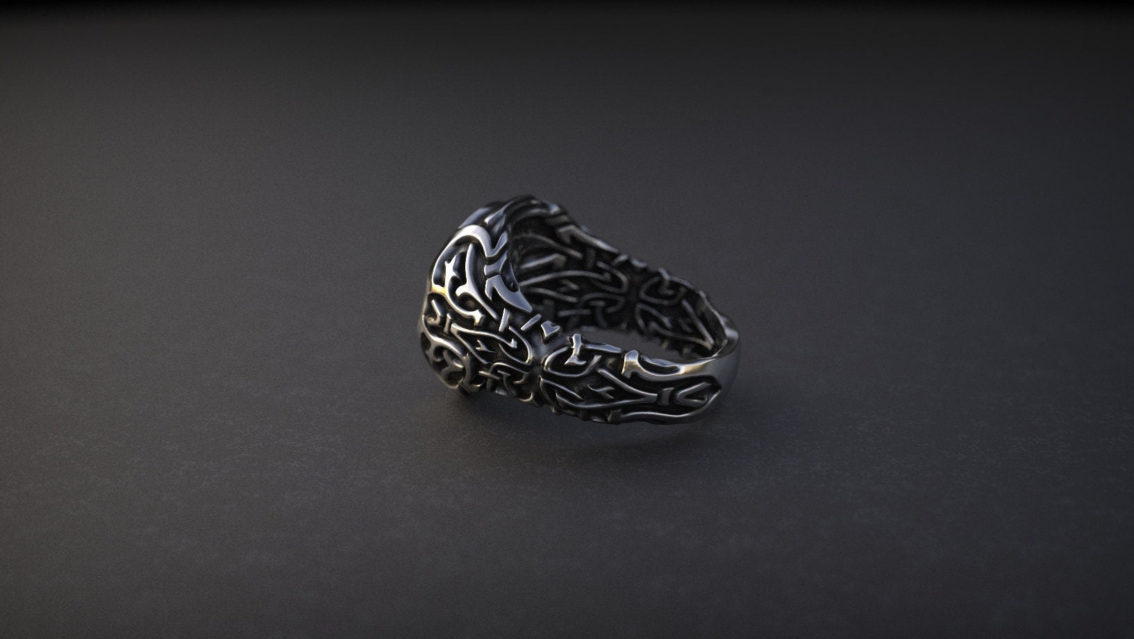 Celtic Knot Signet Ring | Silver Viking Ring | Medieval Ring | Pagan ring | Silver Viking Ring | Signet Ring Men