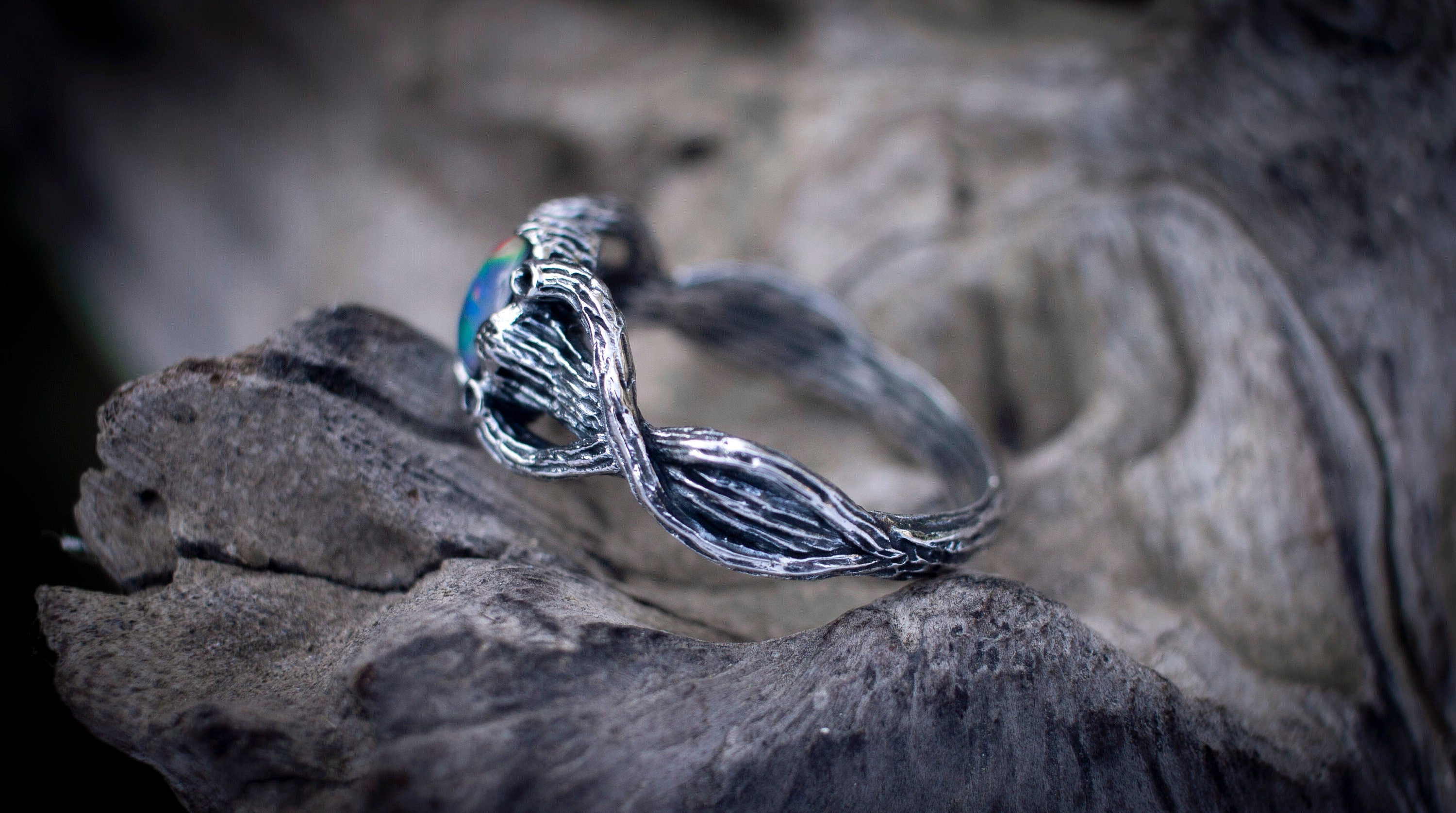 Branch Ring | Twig Engagement Ring | Opal Engagement Ring | Nature Inspired Ring