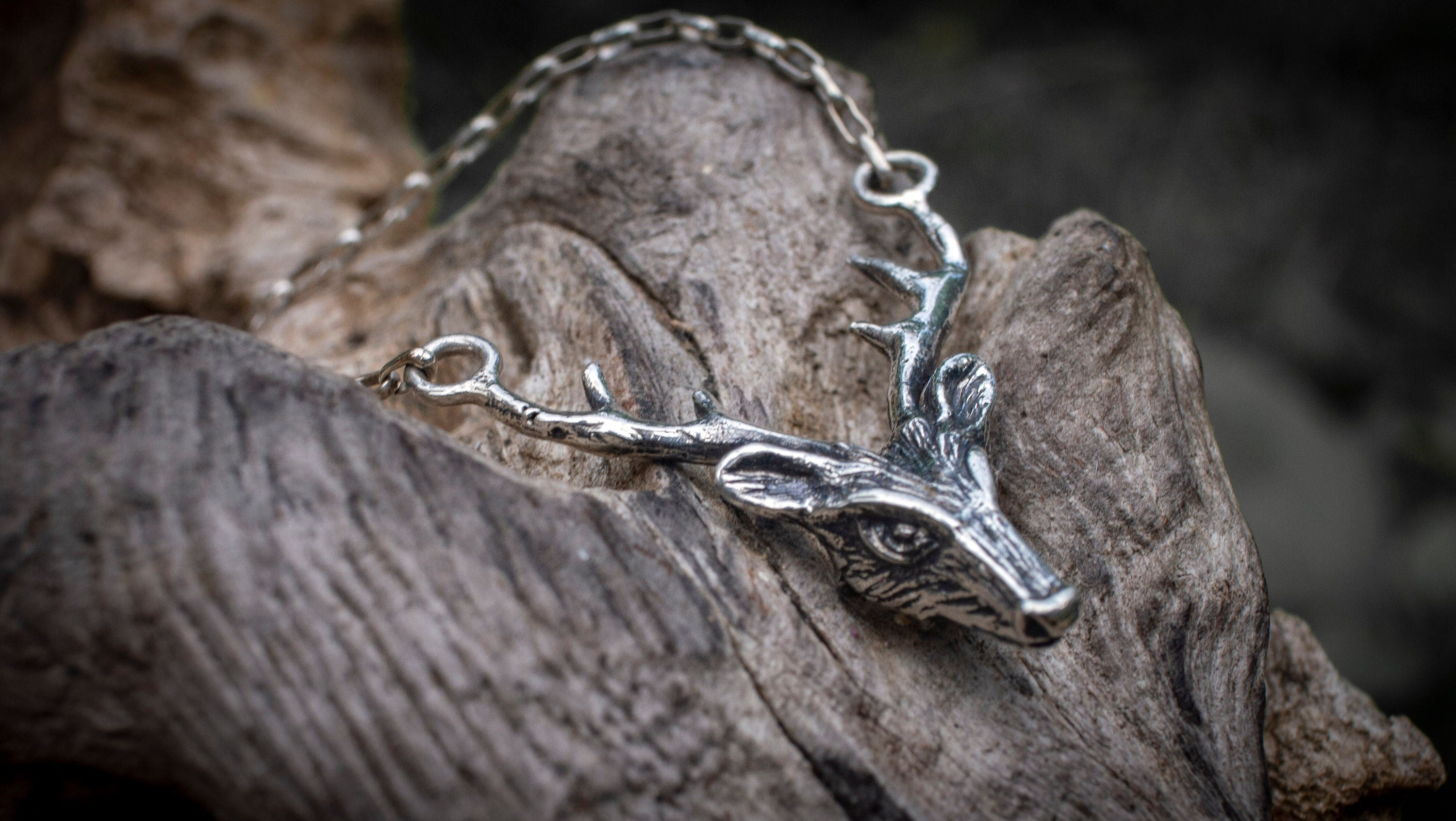Deer Pendant | Silver Deer Pendant with gemstone | Deer Jewelry | Animal Pendant | Animal Jewelry | Nature Inspired