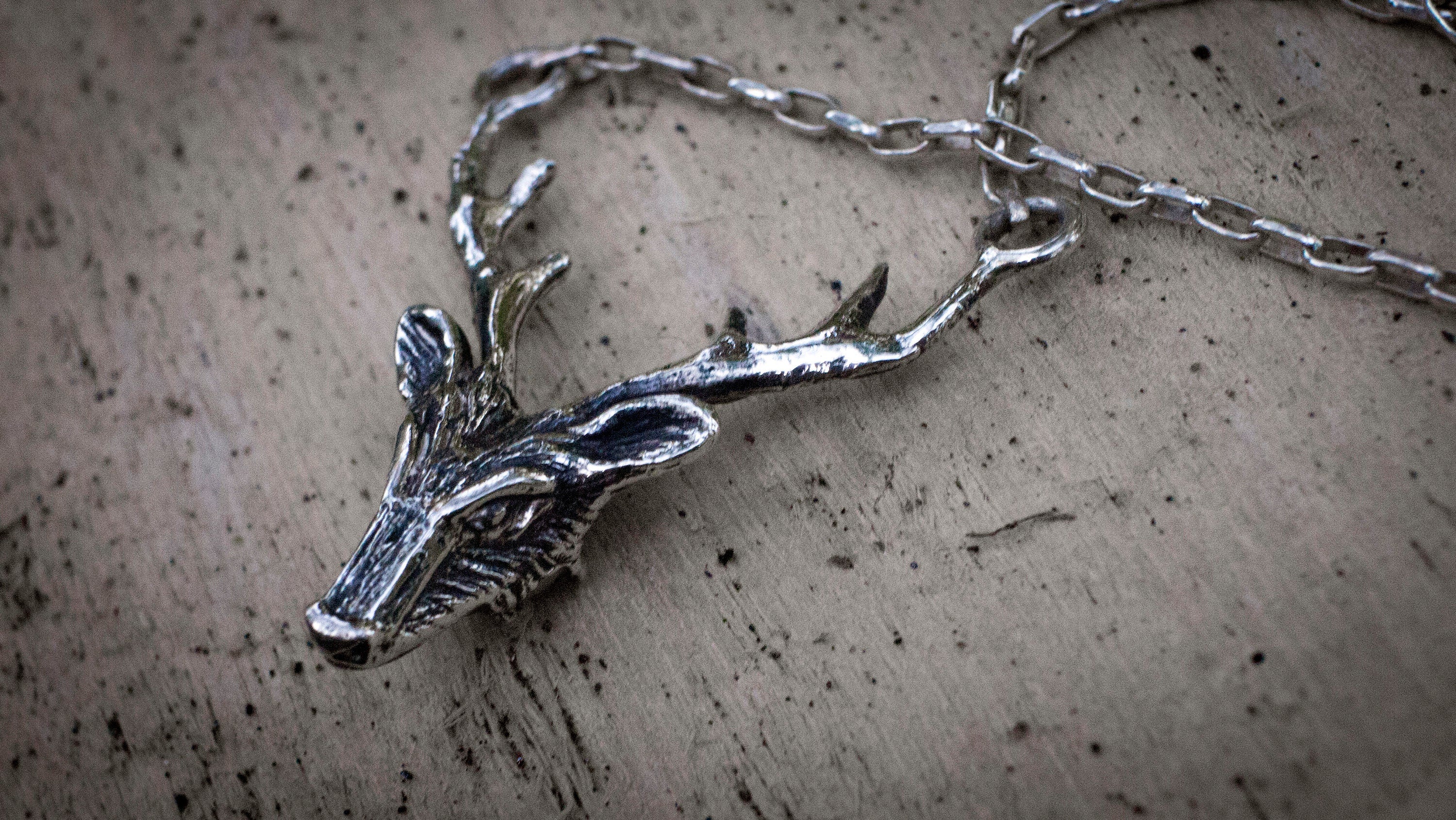 Deer Pendant | Silver Deer Pendant with gemstone | Deer Jewelry | Animal Pendant | Animal Jewelry | Nature Inspired