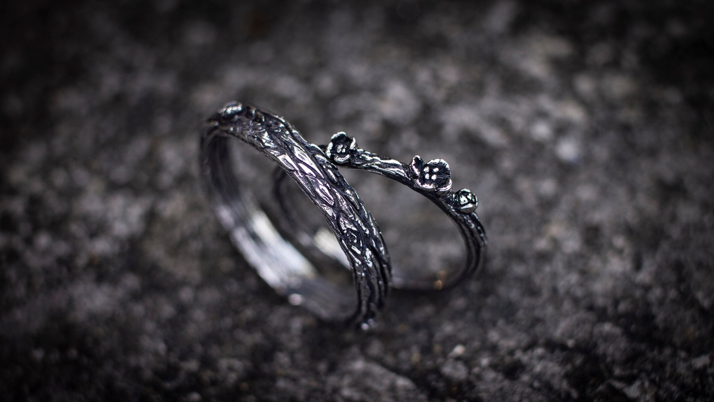 14K Gold Tree Bark Wedding Band | Tree Engagement Ring | Tree Wedding Band | Tiny Wedding Ring