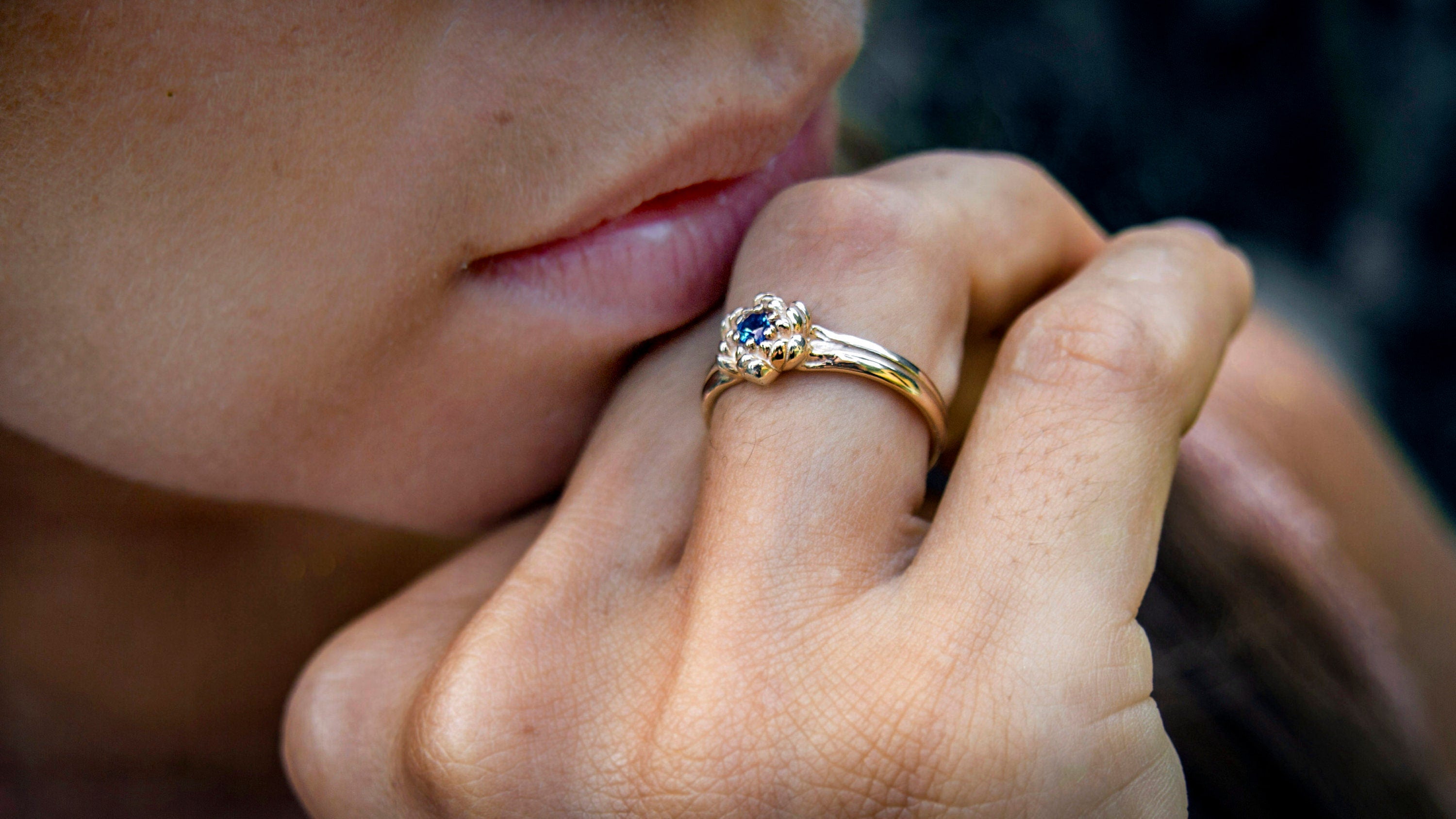 Floral Gold Ring | Lotus Flower Ring | Gold Lotus Ring | Gold Flower Ring | Promise Ring | Lotus Ring | Elven Ring