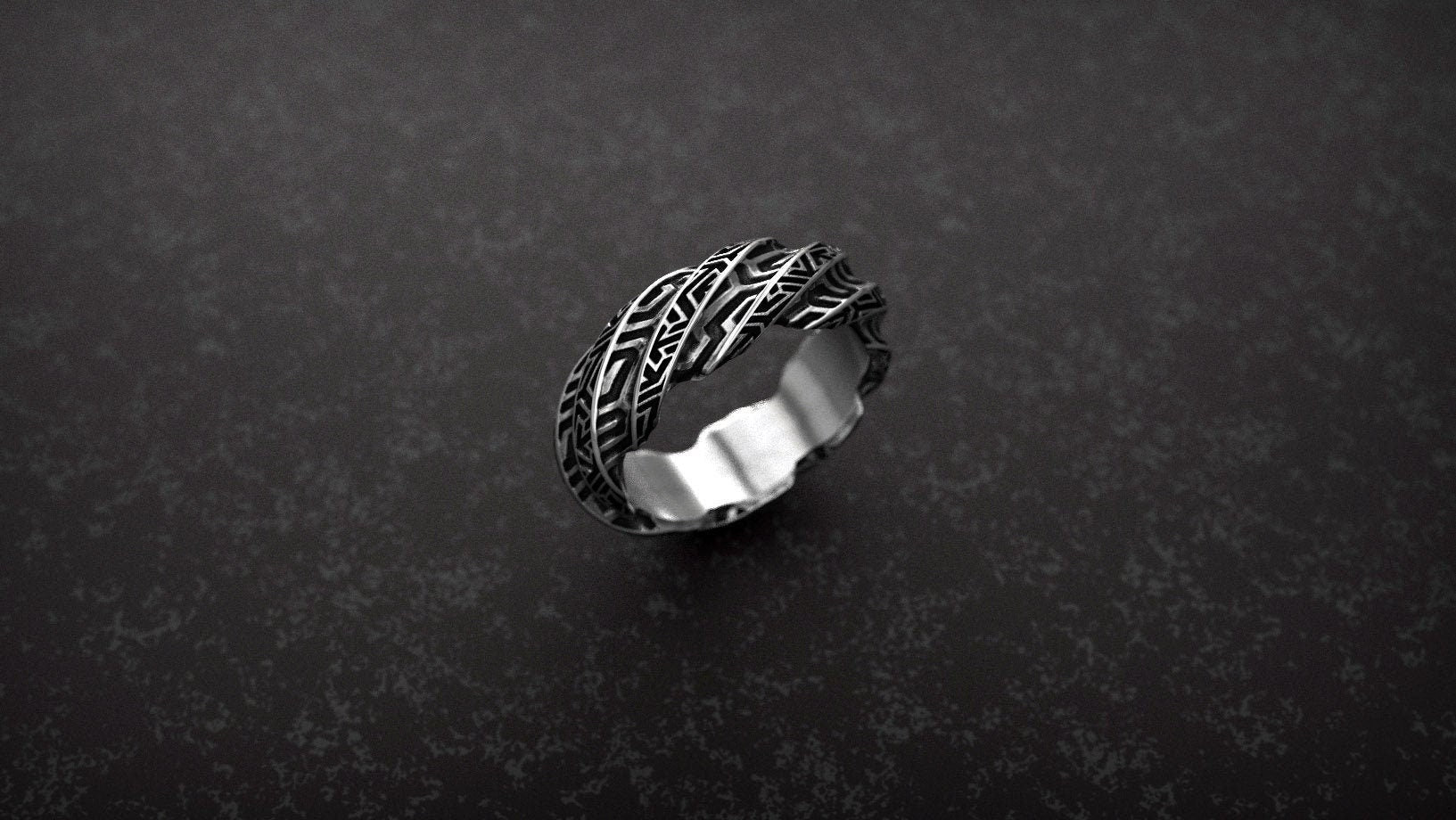 Geometric Twisted Ring | Futuristic Ring | Cyberpunk ring | Futuristic Jewelry | Cyberpunk Clothing