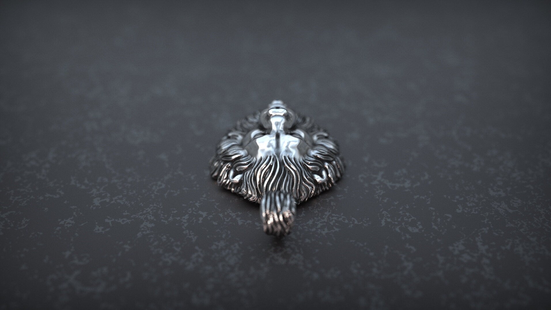 Silver Lion Head Pendant for Men | Wild Lion Necklace | Unique Lion Jewelry Gift