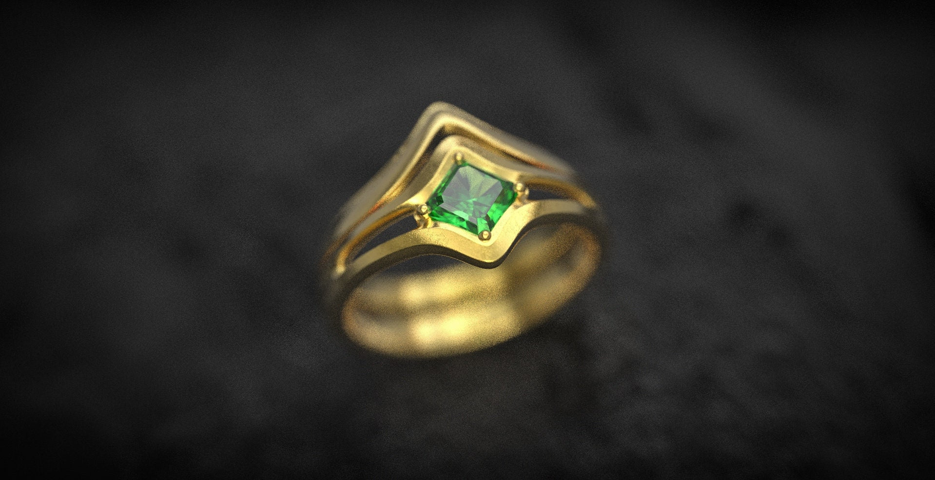 14K Gold Engagement Stacking Ring Set, Geometric Gold Ring, 14K Gold Elegant Rings, Delicate Minimalist Jewelry