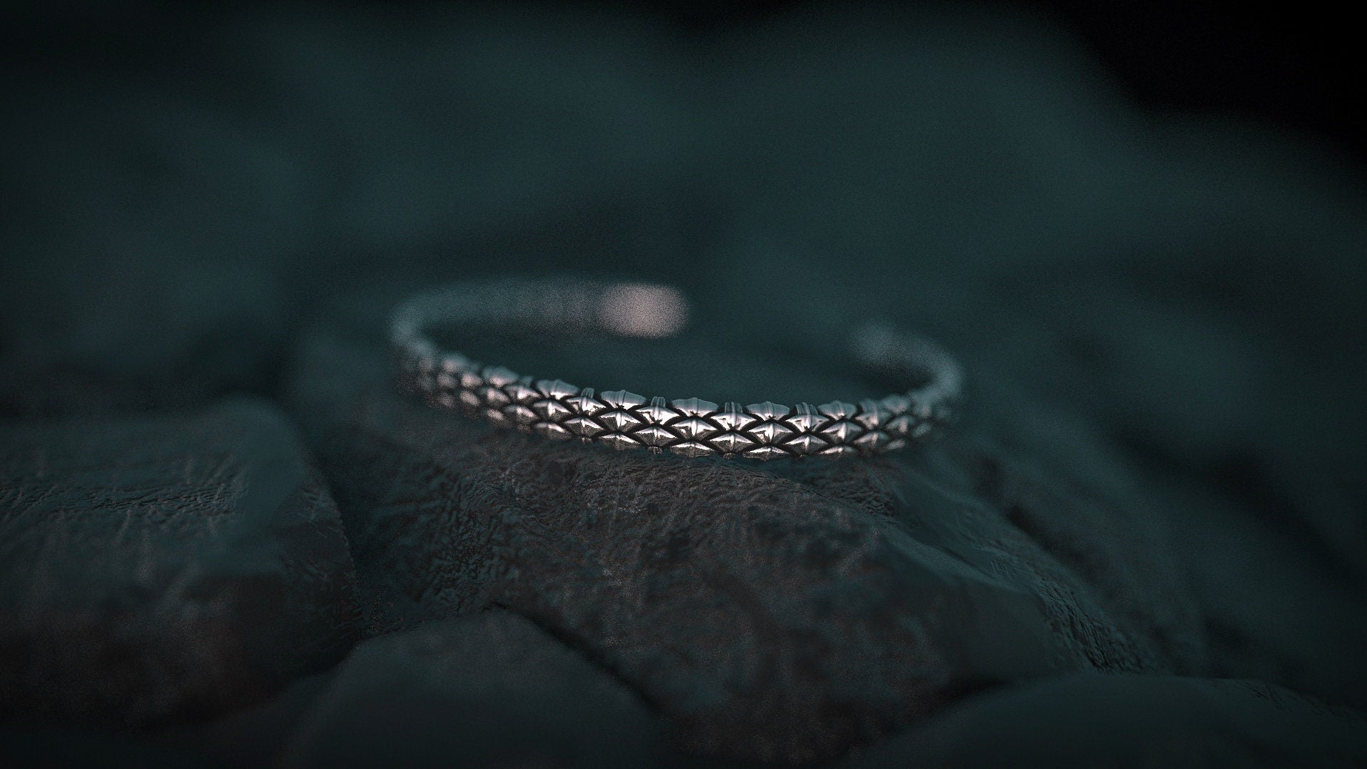 Silver Cuff Bracelet | Silver Bangle Bracelet | Snake Scales Bangle | Sterling Silver Cuff Bracelets For Women | Mens Cuff Bracelet