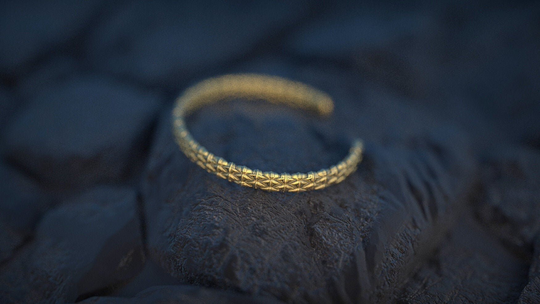 14k Gold Snake Bangle Bracelet | Gold Snake Scales Bangle | Gold Cuff Bracelet | 14K Gold Bracelet