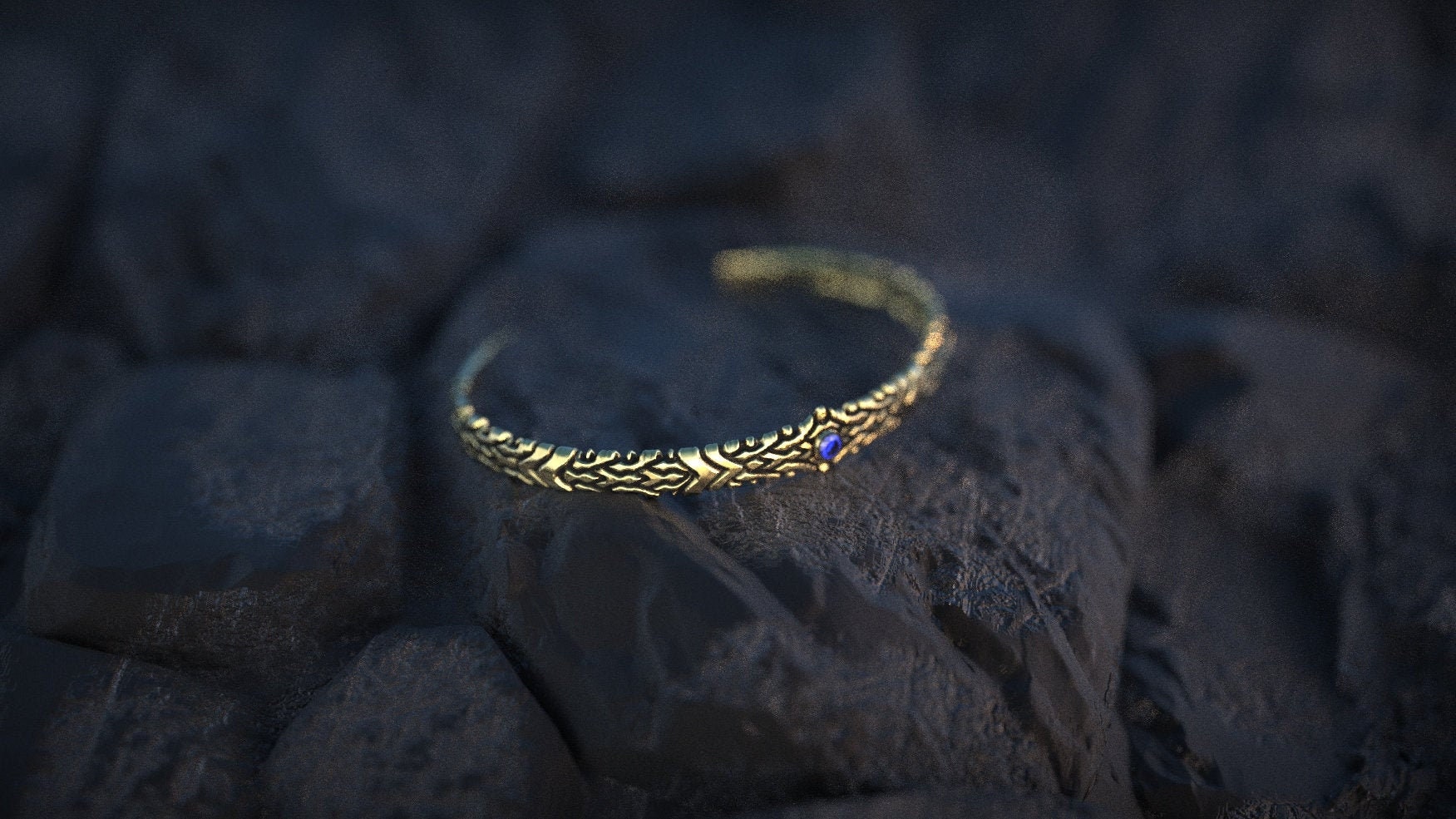 Gold Cuff Bracelet | 14k Solid Gold Bangle Bracelet | Gold Bracelet with Gemstone | 14k Gold Bangle | 14K Gold Bracelet