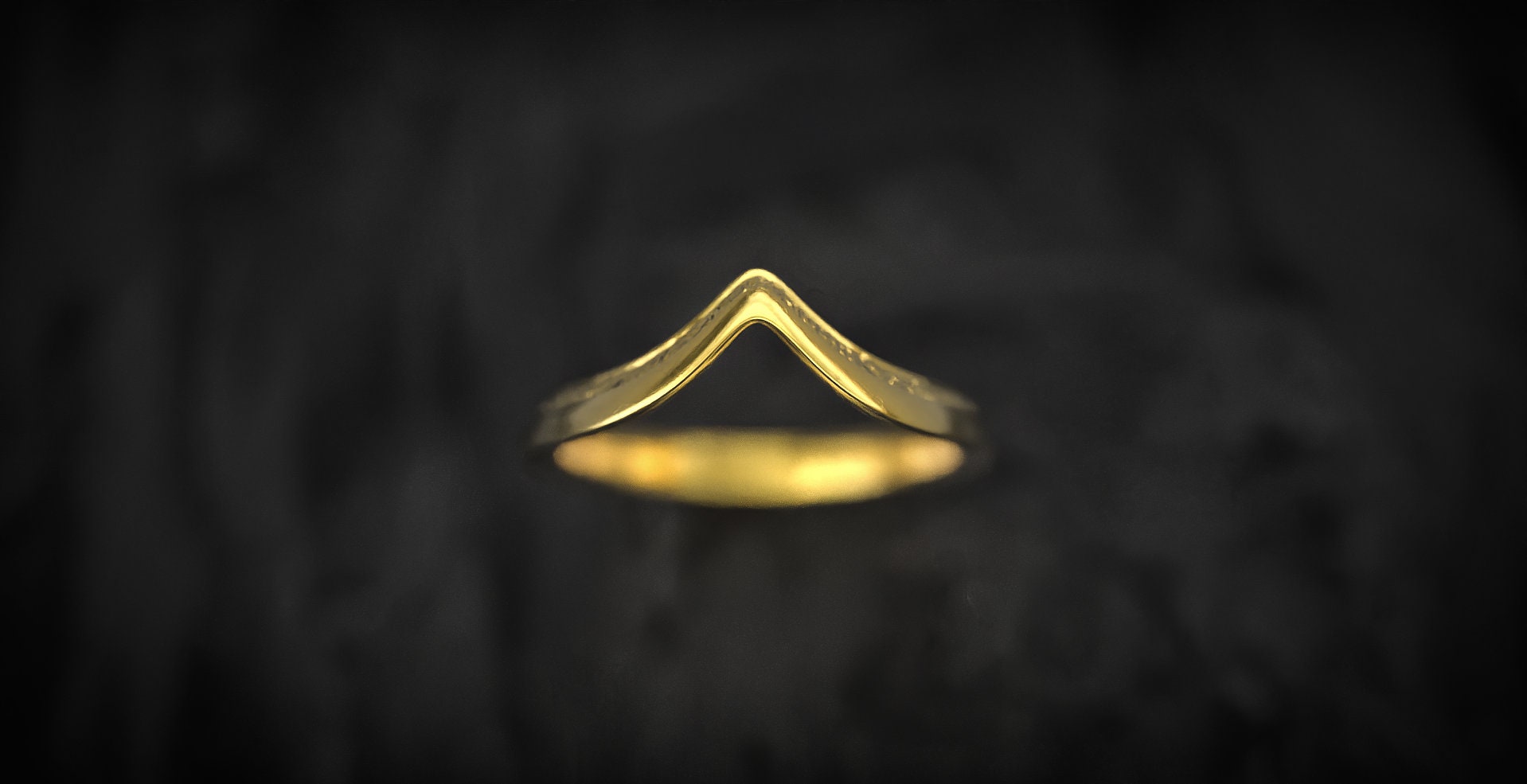 Solid 14k Gold Delicate V Ring | Unique Engagement Ring | Minimalist Gold Jewelry | Dainty 14k Gold Stacking Ring | Gold Band Ring