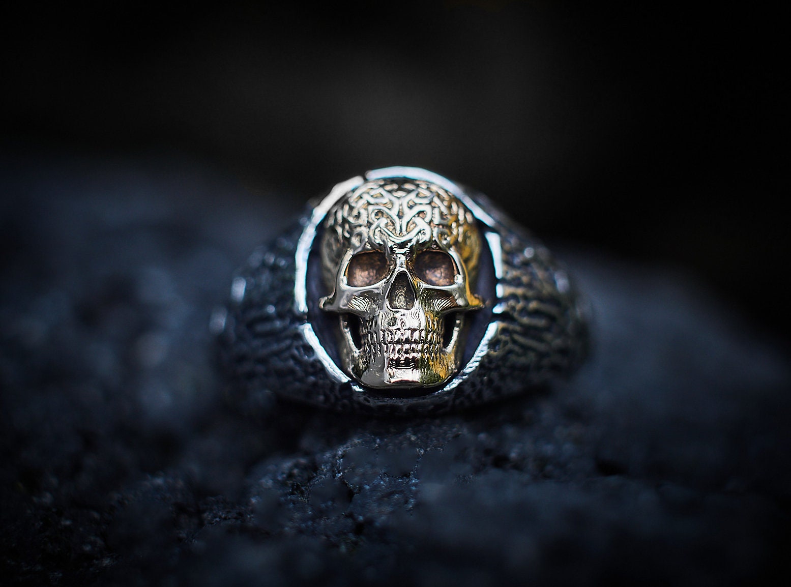 Gold Skull Ring