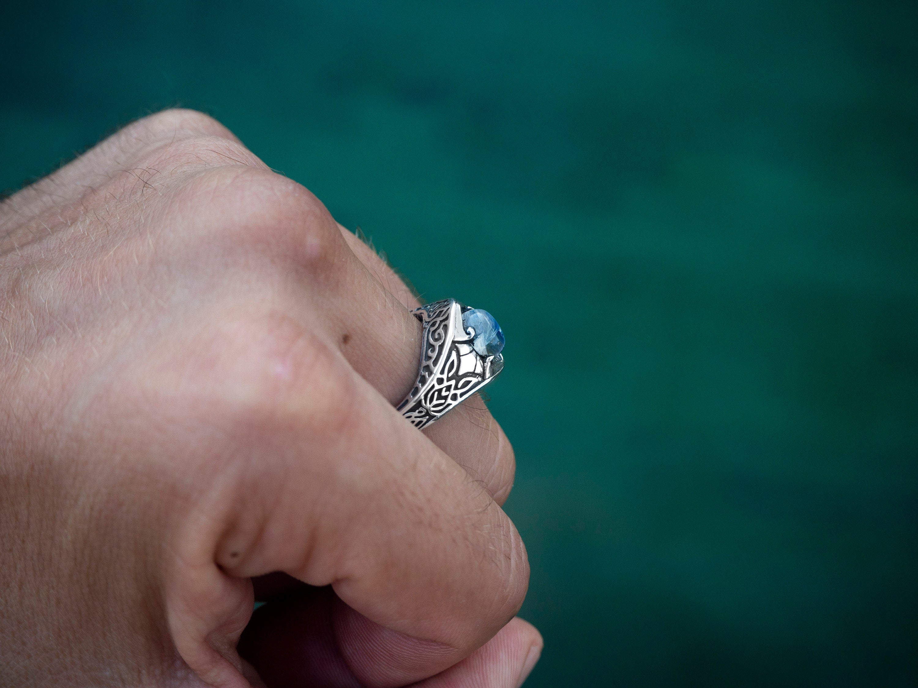 Celtic Engagement Ring 'Wind'