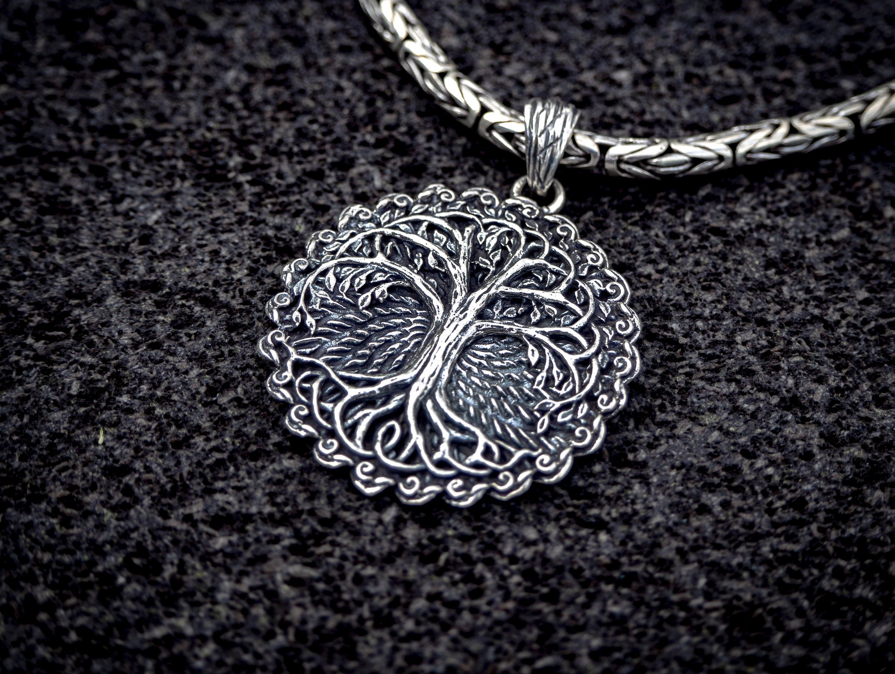Silver Tree of Life pendant Yggdrasil