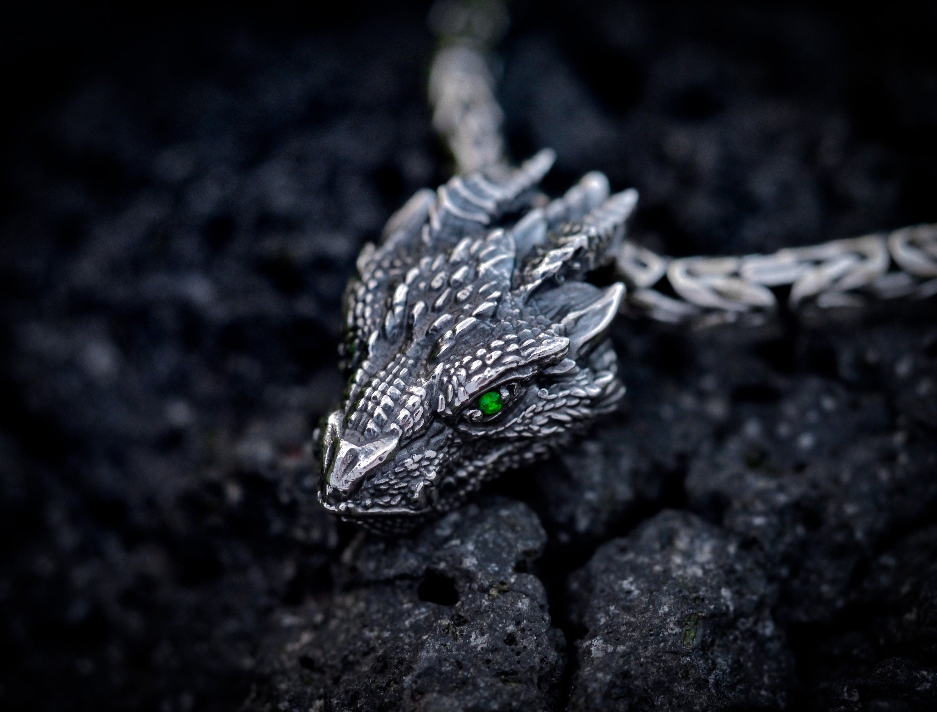 Silver Dragon Necklace