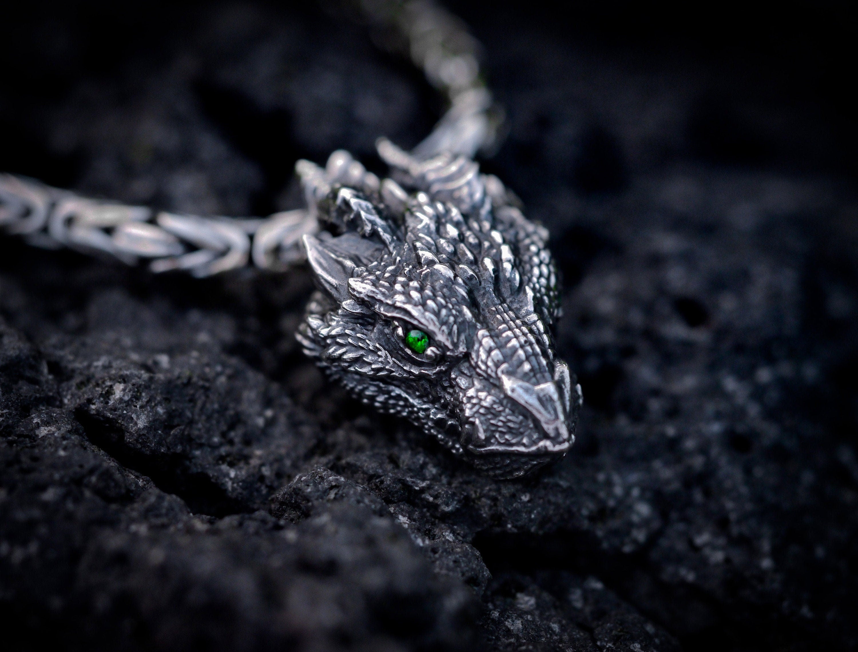Silver Dragon Necklace