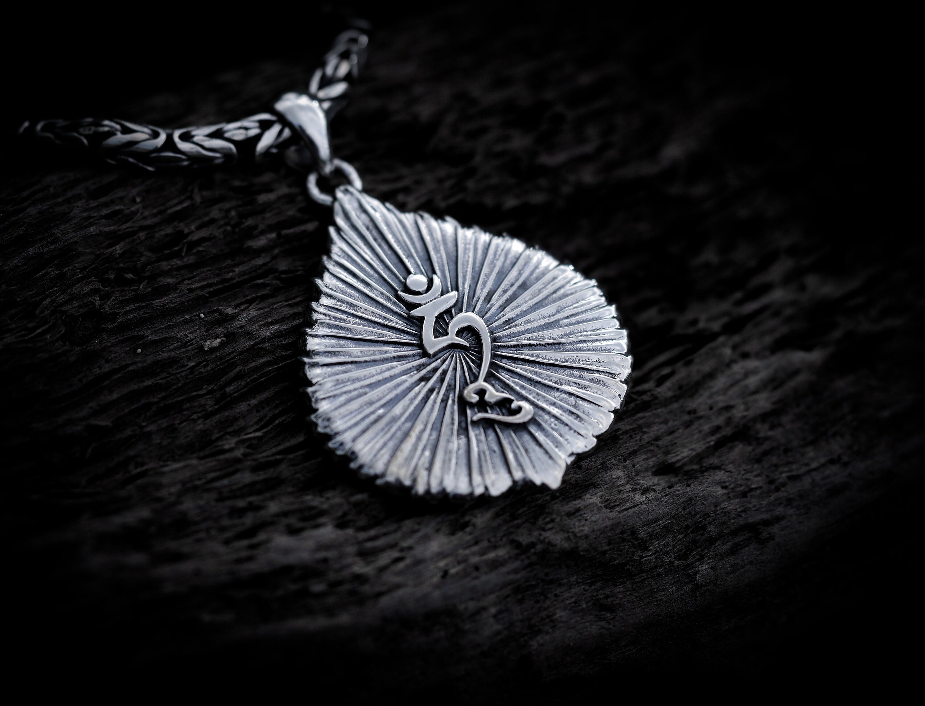 Silver Lotus Buddha Pendant