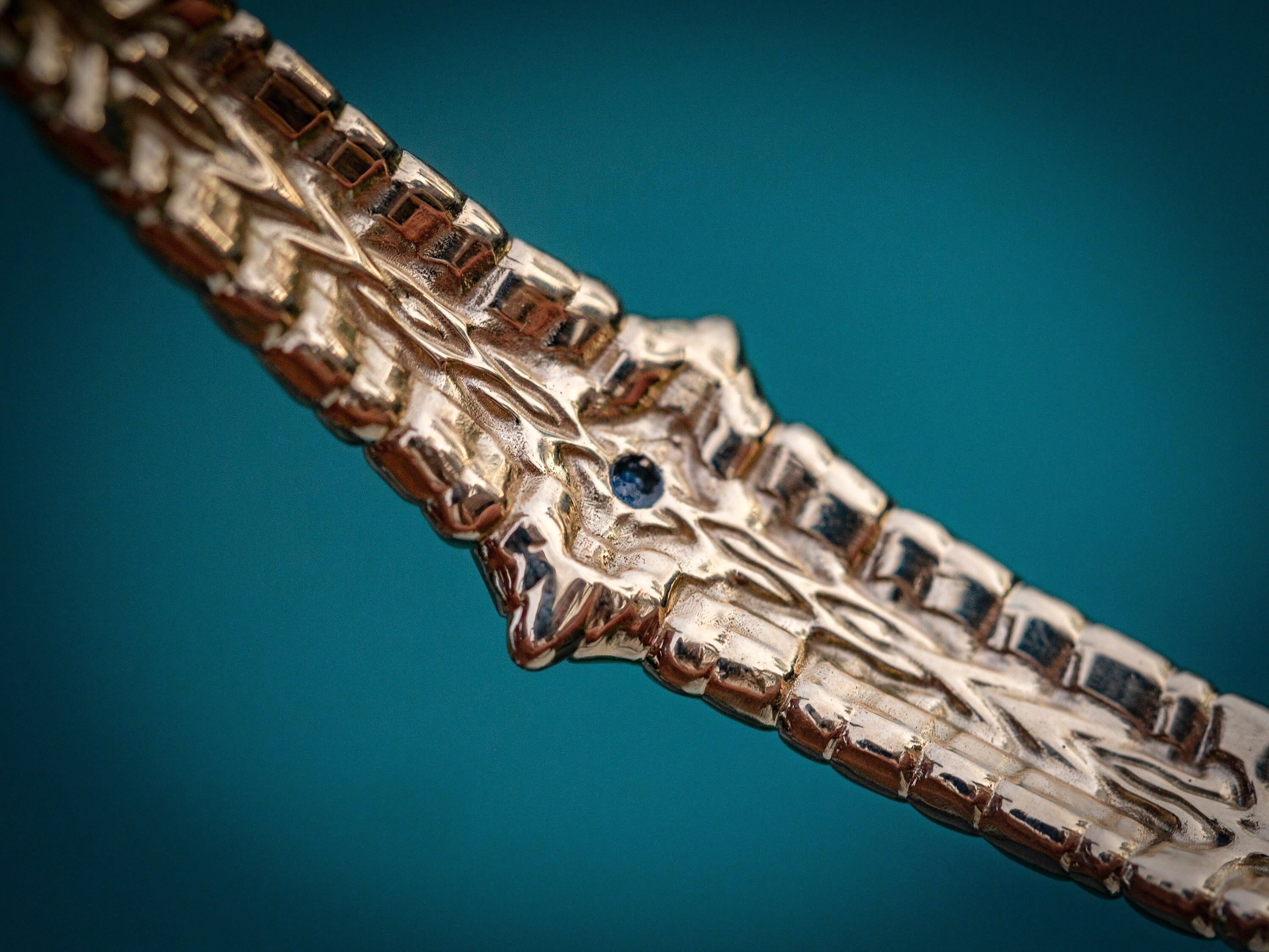 14K Solid Gold Geometric Bracelet