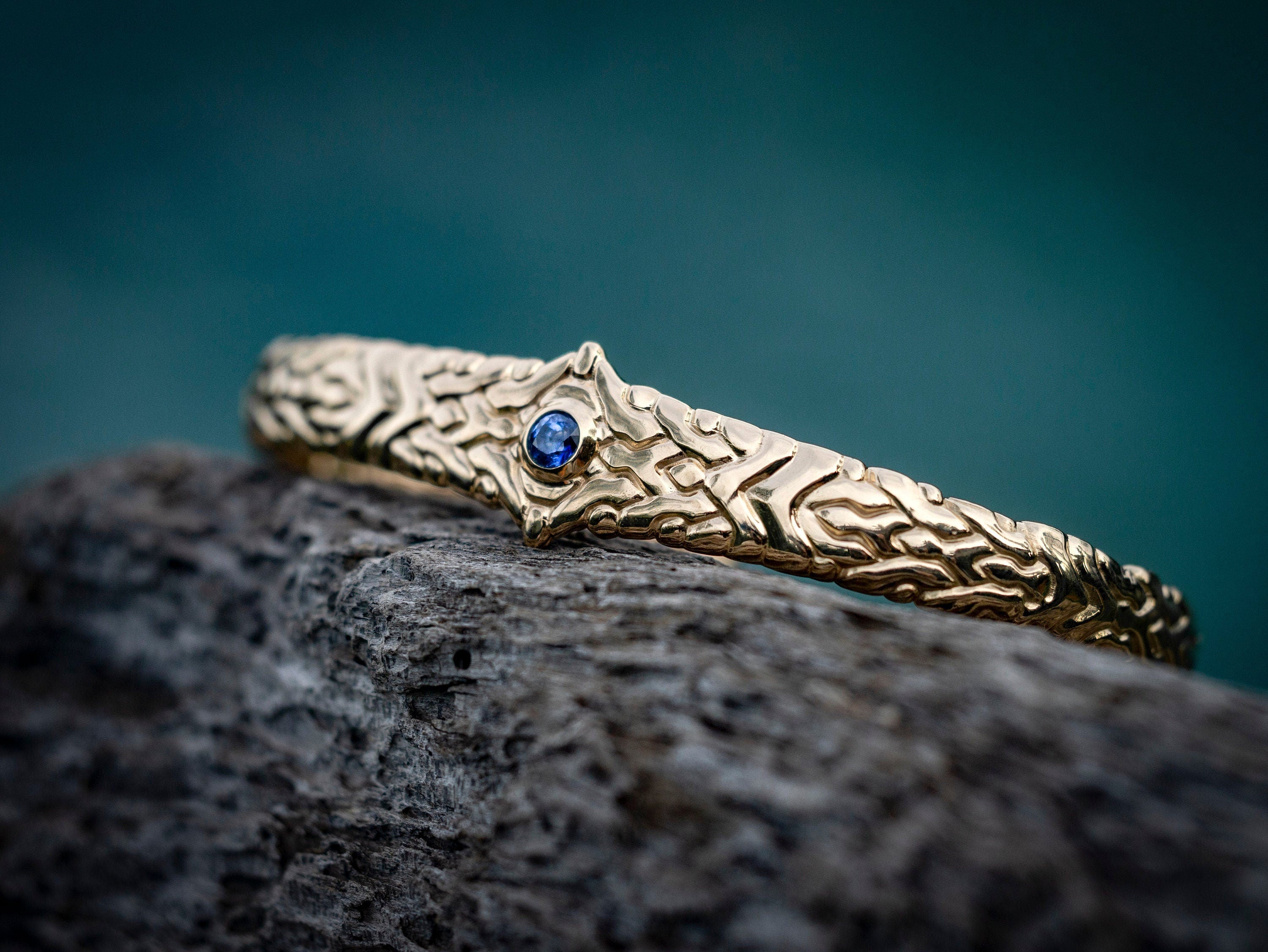 14K Solid Gold Geometric Bracelet