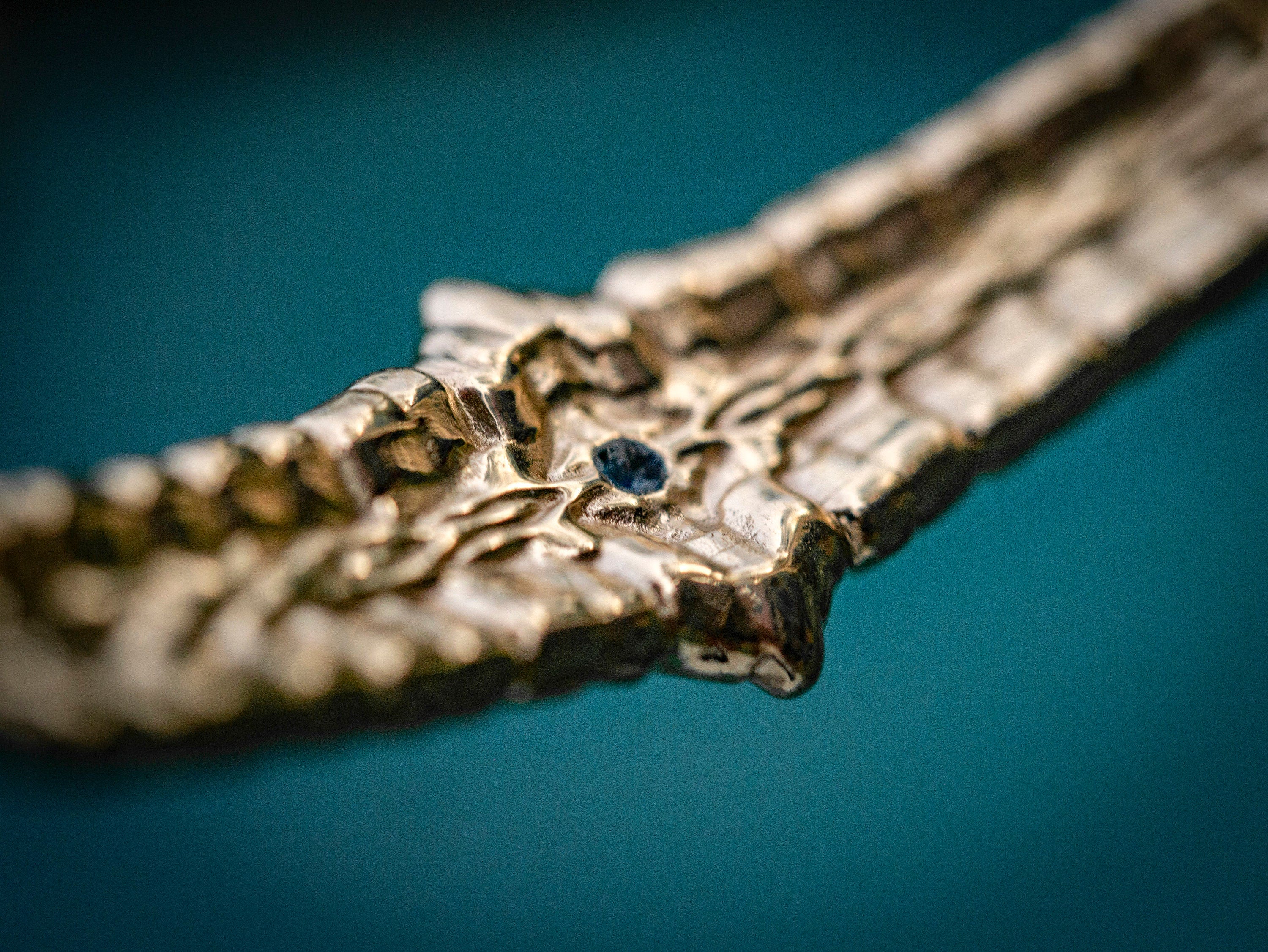 14K Solid Gold Geometric Bracelet