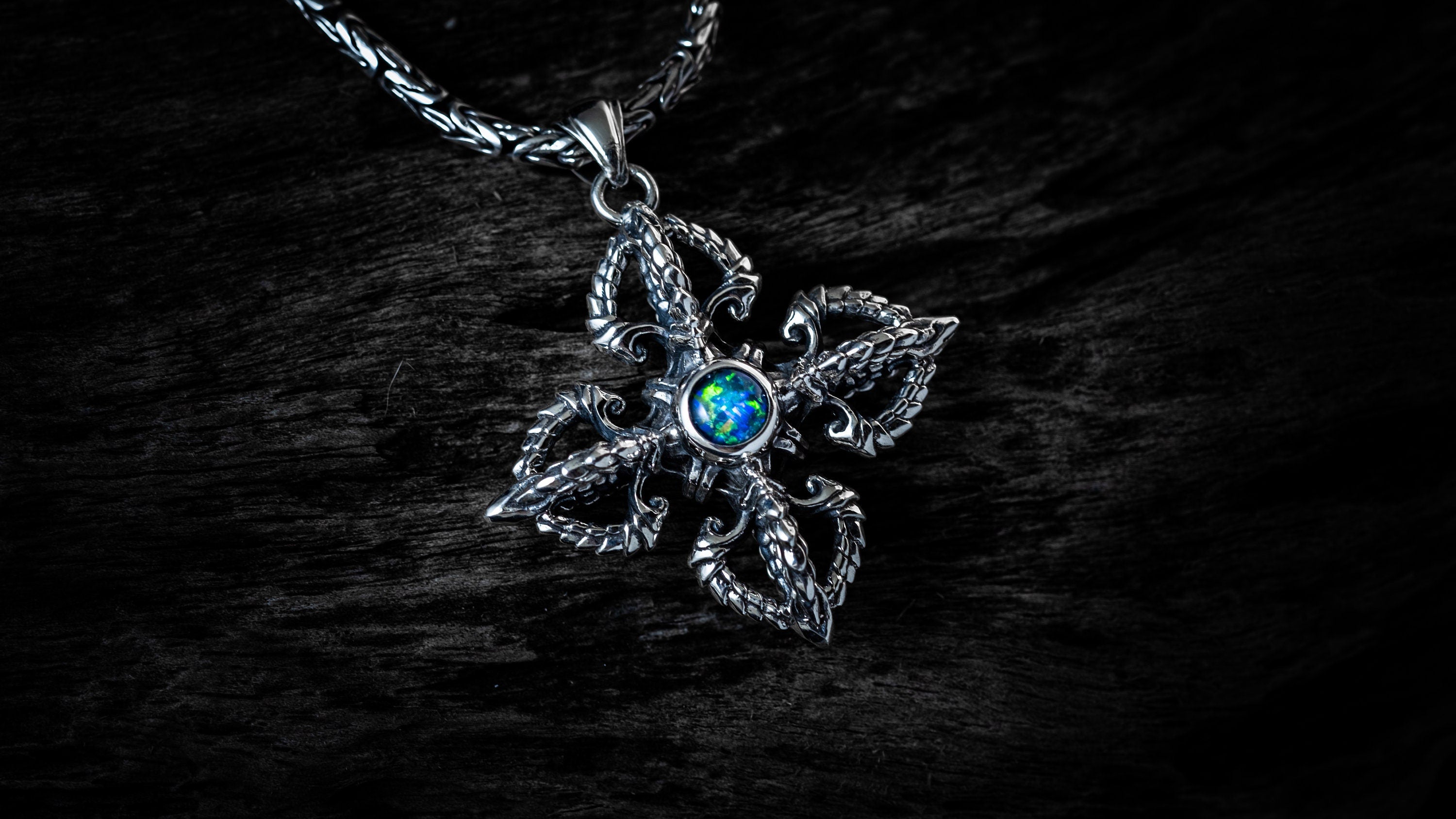 Silver Buddhist Vajra Pendant