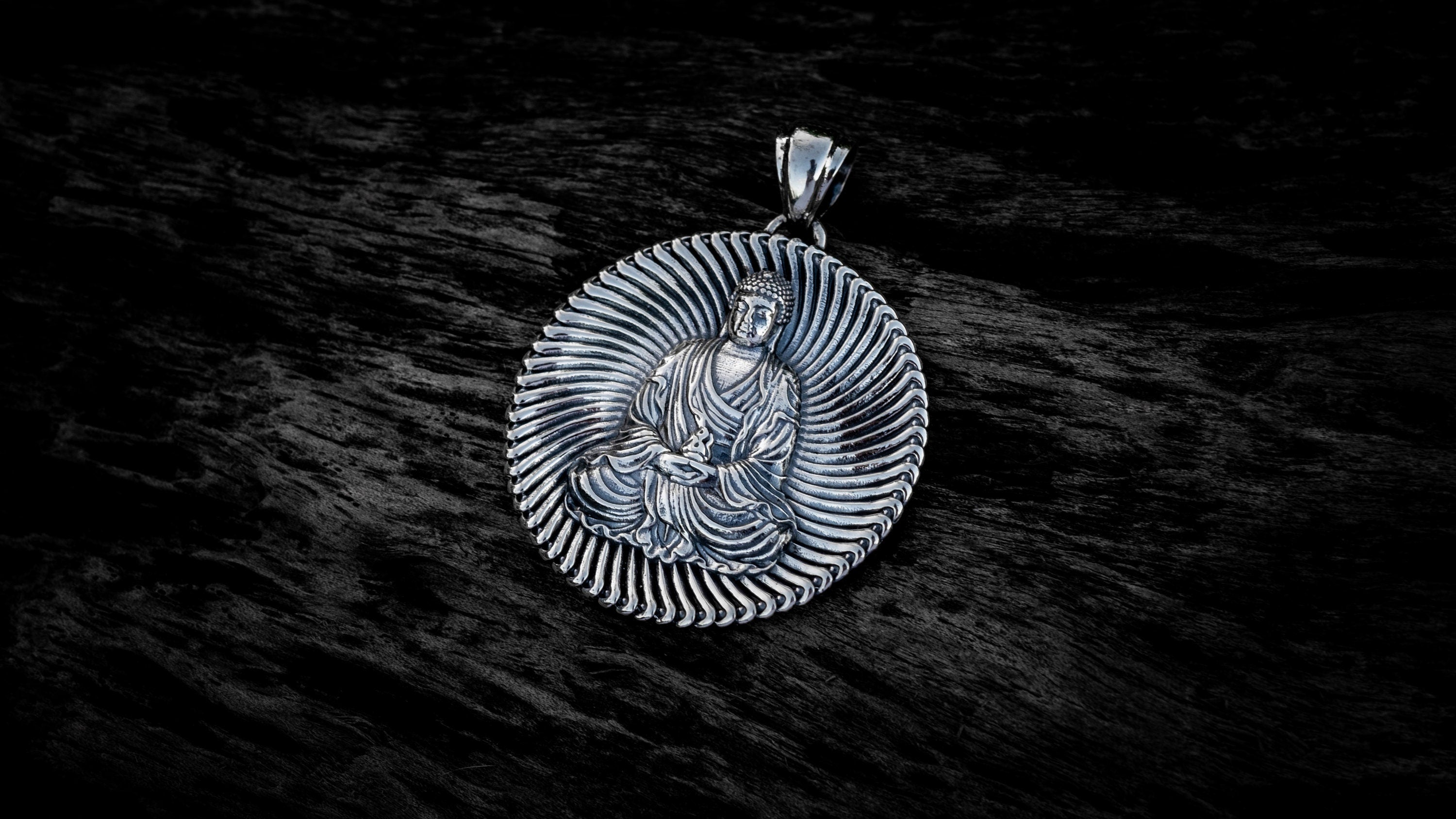 Silver Buddha Pendant