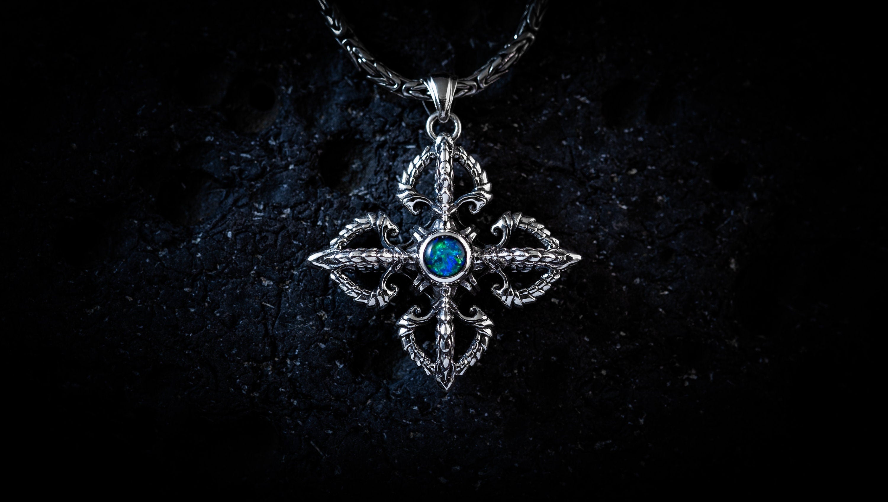 Silver Buddhist Vajra Pendant