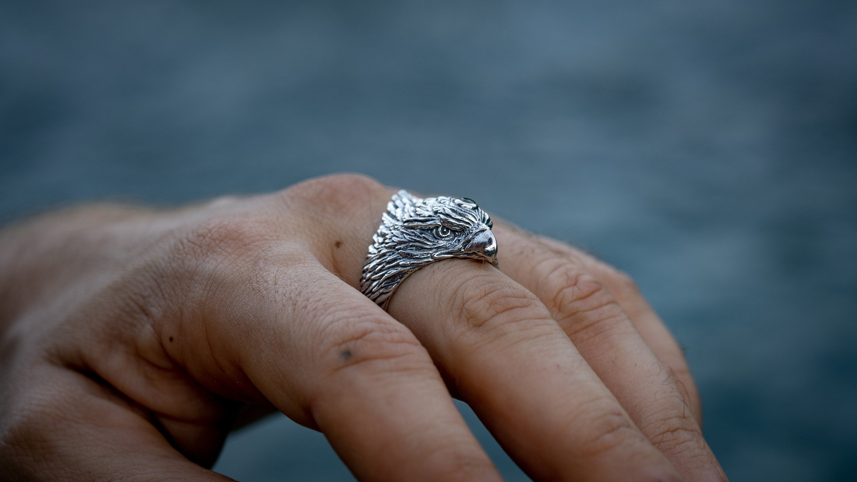 Silver Eagle Ring | Bald Eagle Ring Men | Silver Bird Ring | Eagle Head Ring | Silver Men Jewelry | Gift for Men | Cool rings