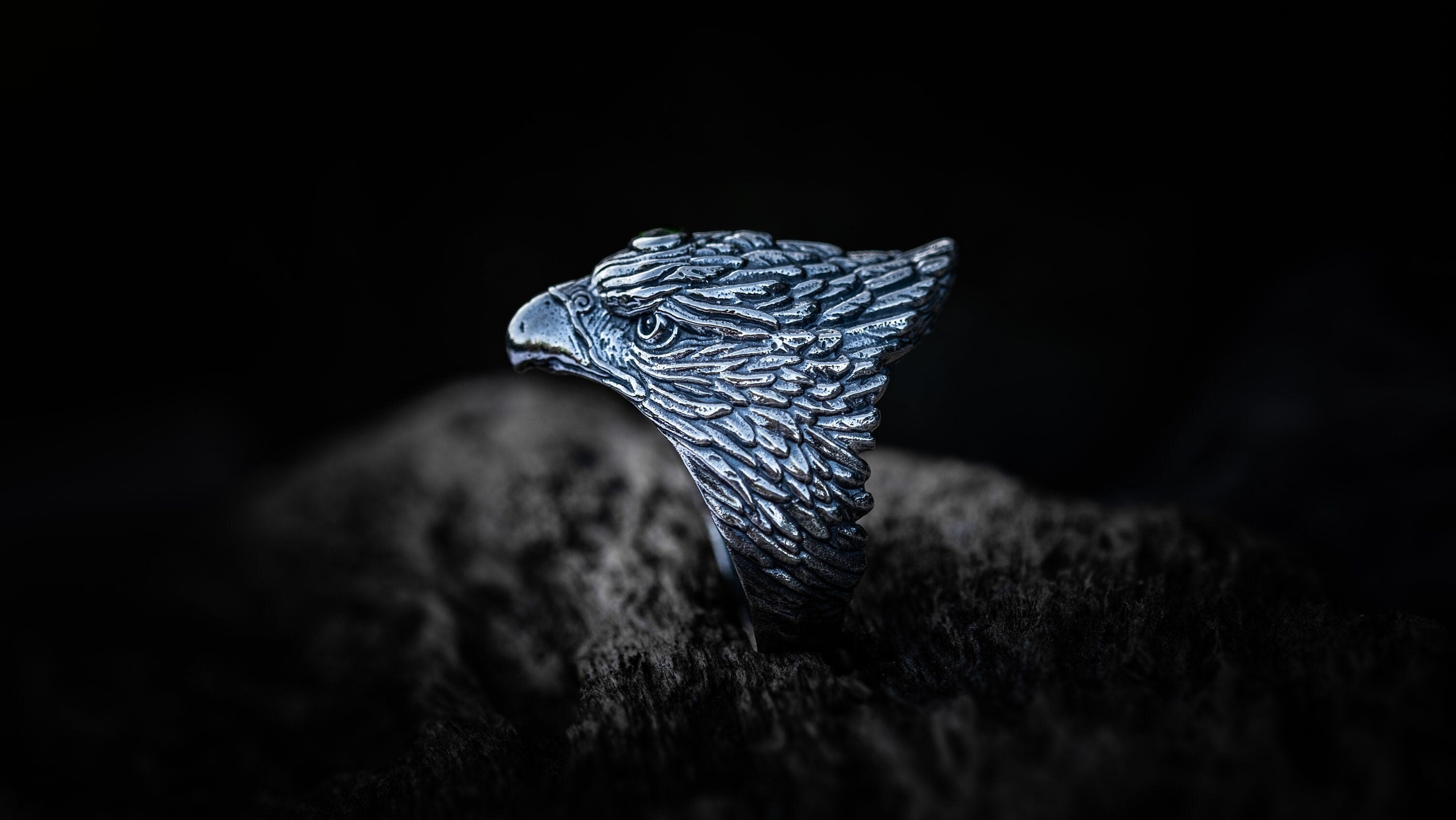 Silver Eagle Ring | Bald Eagle Ring Men | Silver Bird Ring | Eagle Head Ring | Silver Men Jewelry | Gift for Men | Cool rings