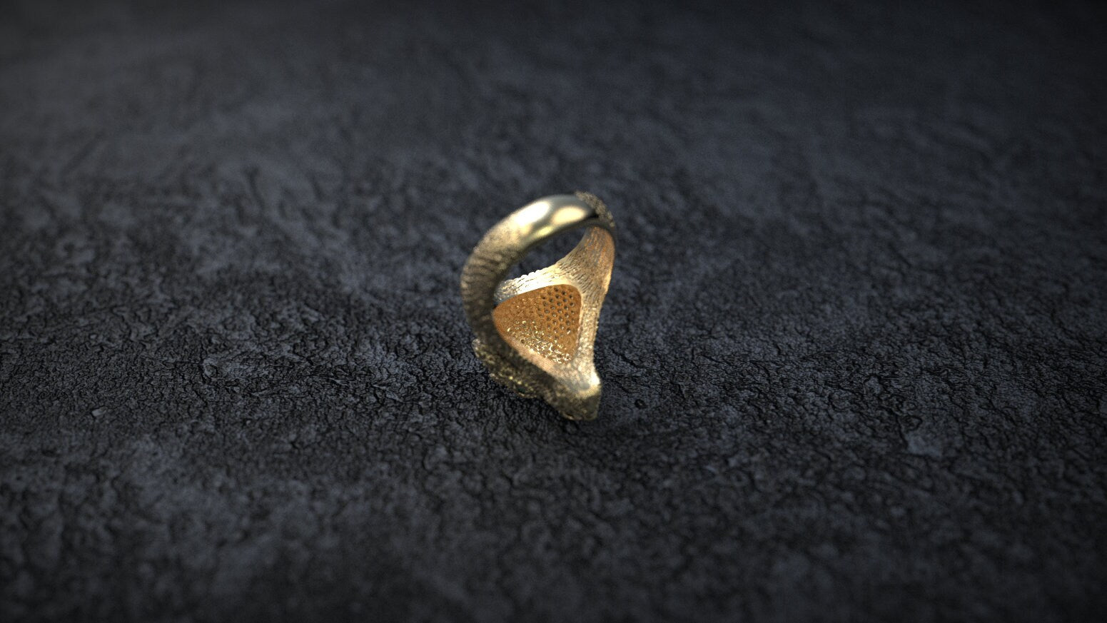 Gold Dragon Head Ring