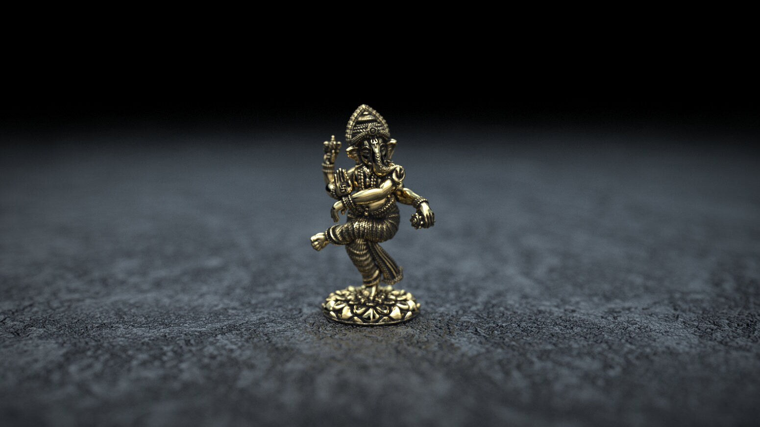 Gold Ganesha Statue | Lord Ganesha Statue | Solid Gold Hindu Idol | Gold Goddess Statue