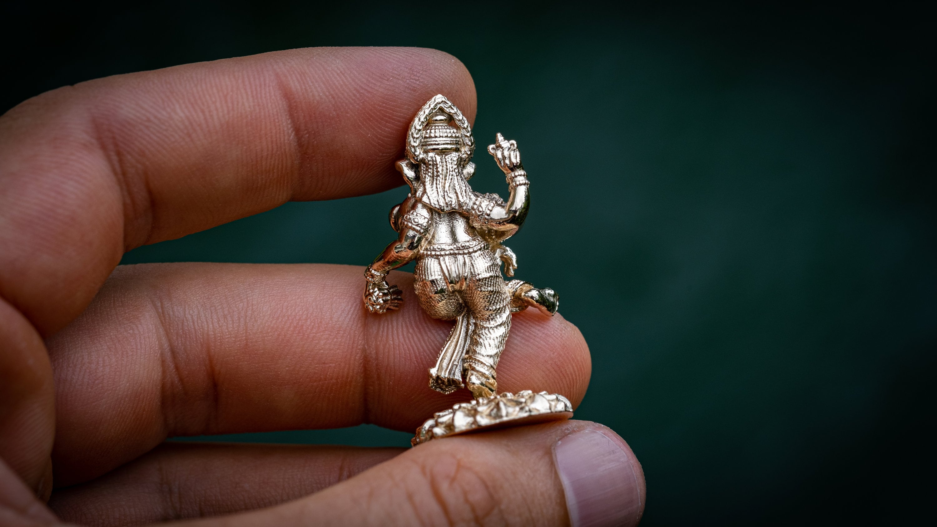 Gold Ganesha Statue | Lord Ganesha Statue | Solid Gold Hindu Idol | Gold Goddess Statue