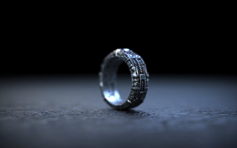 Futuristic Ring | Sci-Fi Ring 'Arrakis', Cyberpunk Clothing, Post Apocalyptic Ring, Cyberpunk Jewelry, Post Apocalyptic Jewelry, Space Ring,