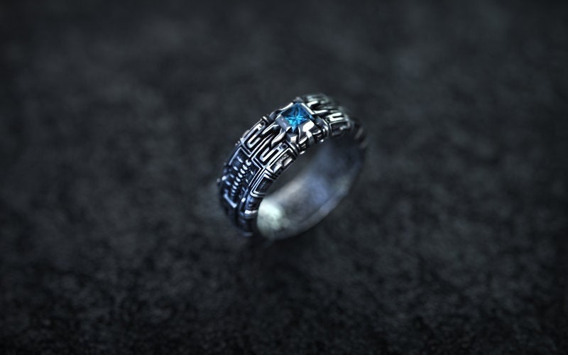 Futuristic Ring | Sci-Fi Ring 'Arrakis', Cyberpunk Clothing, Post Apocalyptic Ring, Cyberpunk Jewelry, Post Apocalyptic Jewelry, Space Ring,