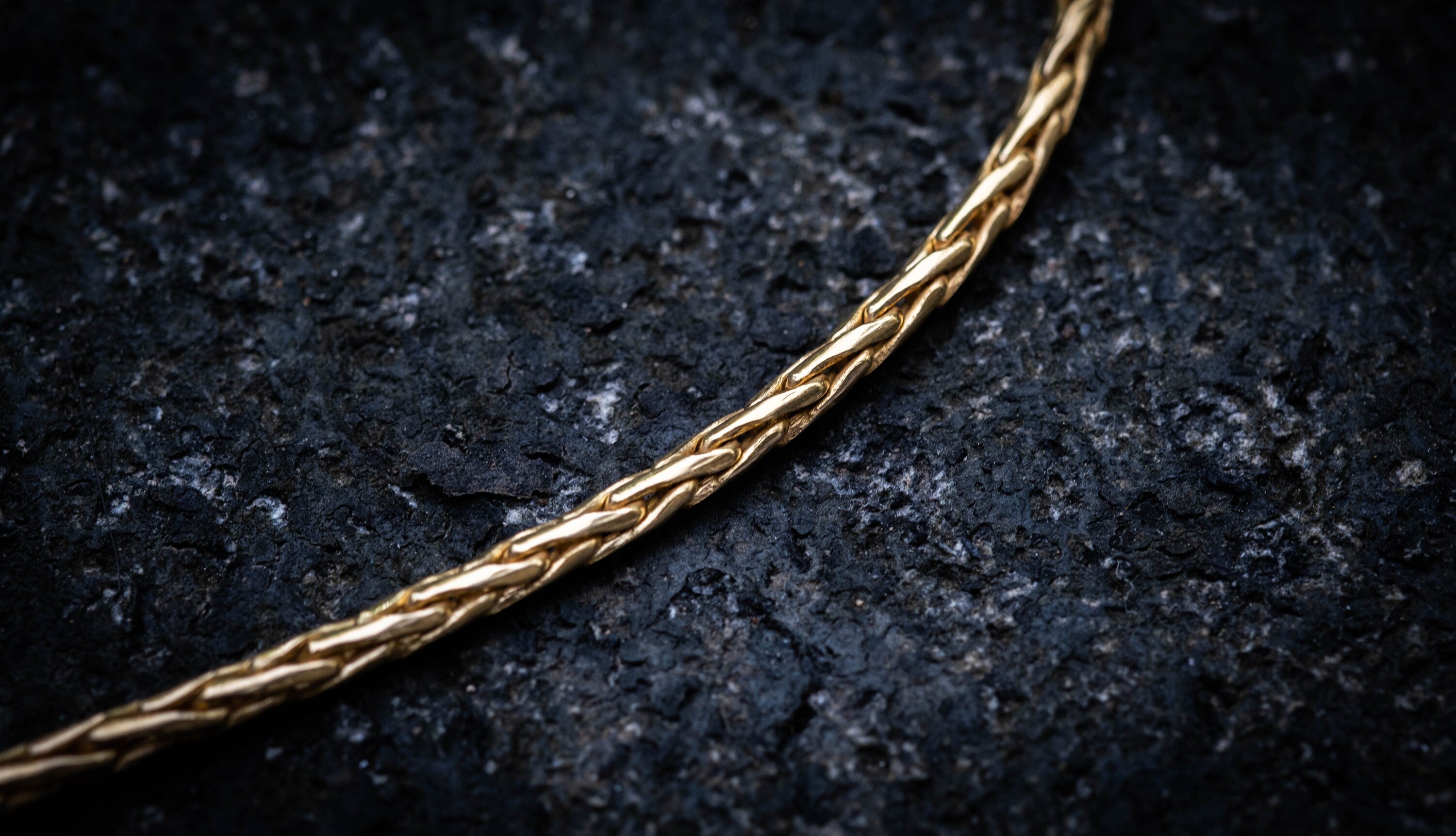 14K Solid Gold Chain 'Padian' | 2mm Gold Chain | Padian Gold Chain