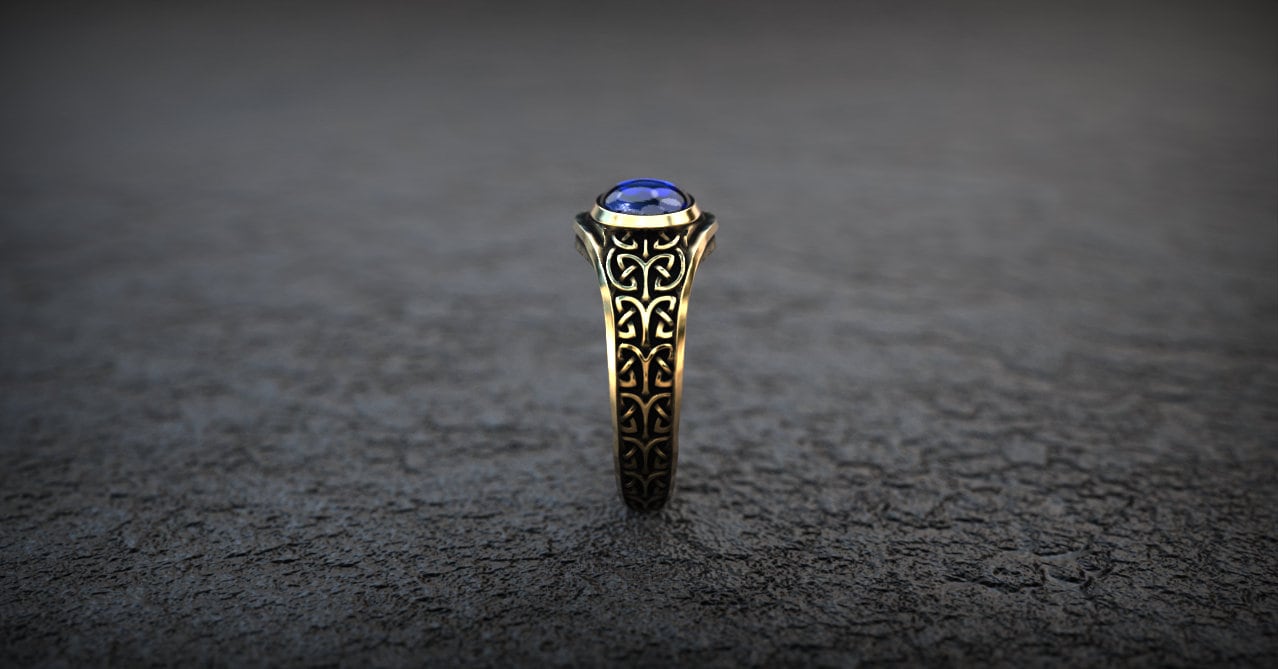 Gold Celtic Knot Wedding Ring 'Sol'