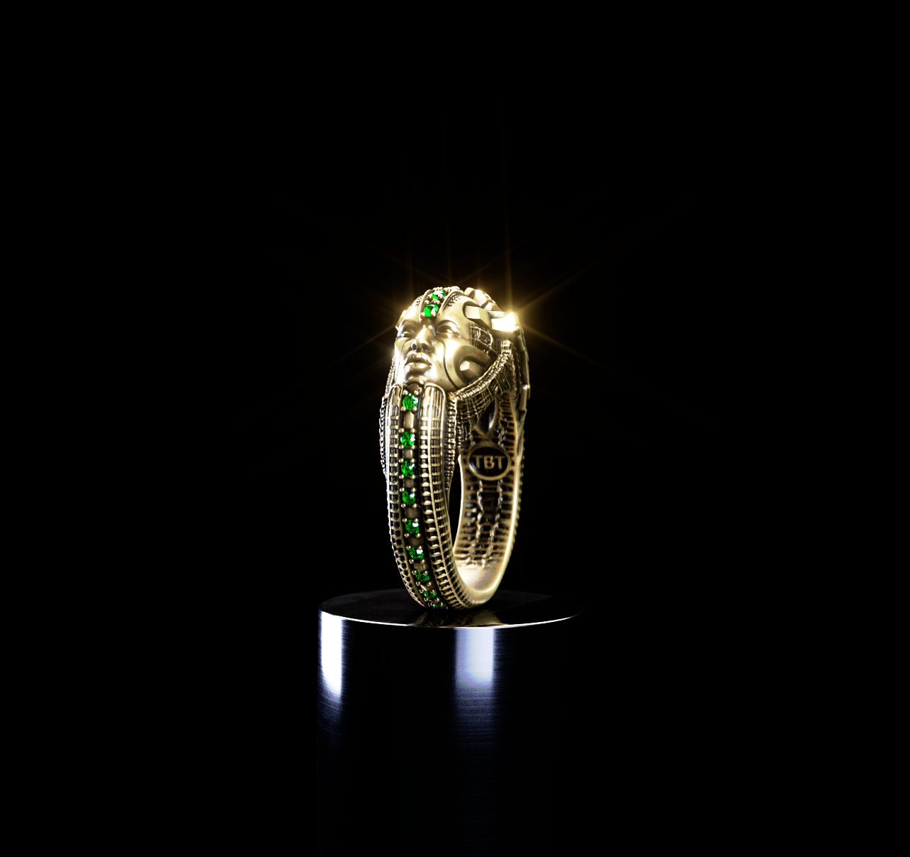 Gold Alien Ring 'Symbiote'