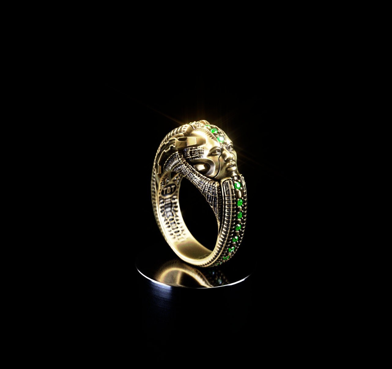Gold Alien Ring 'Symbiote'