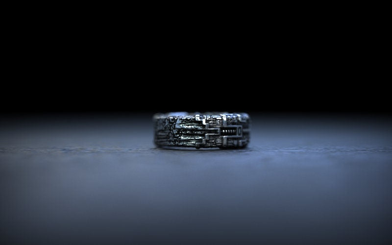 Futuristic Ring | Sci-Fi Ring 'Arrakis', Cyberpunk Clothing, Post Apocalyptic Ring, Cyberpunk Jewelry, Post Apocalyptic Jewelry, Space Ring,