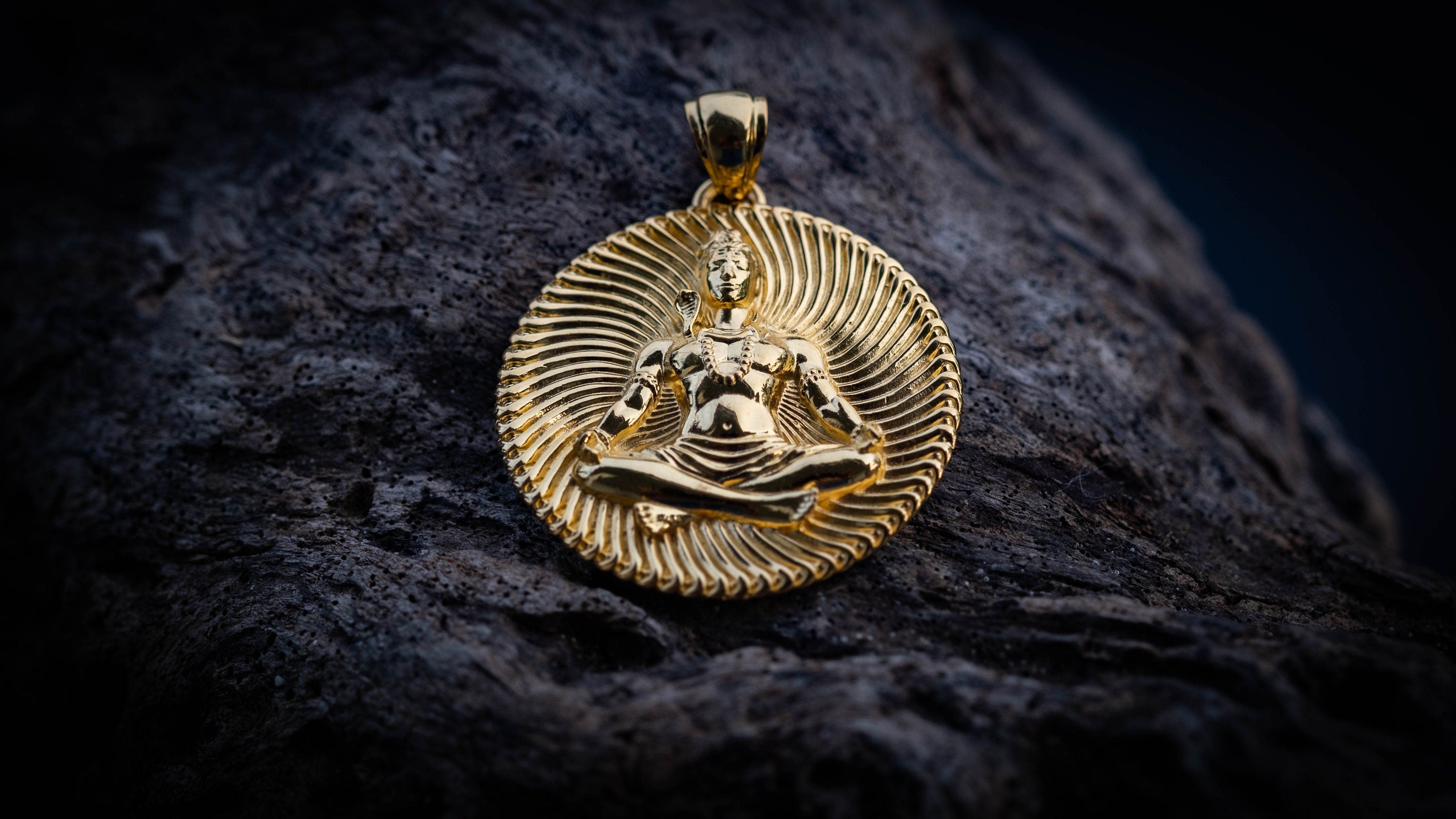 Gold Shiva Pendant
